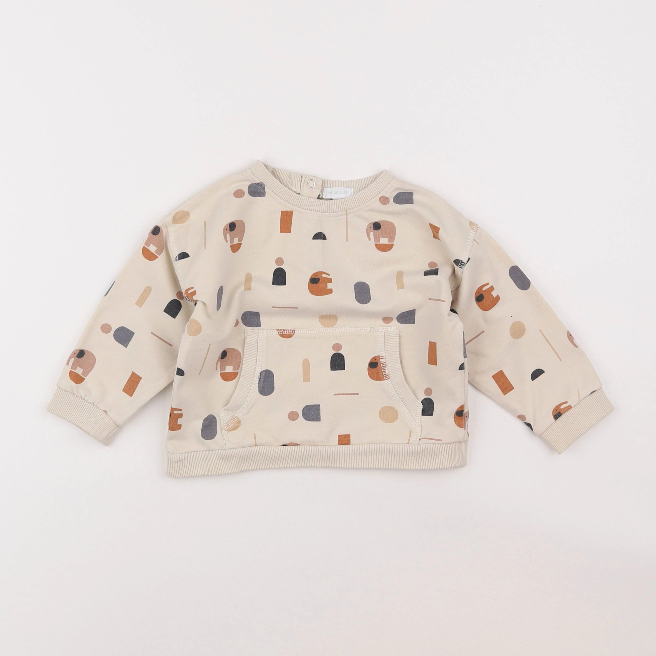 Vertbaudet - sweat beige - 2 ans