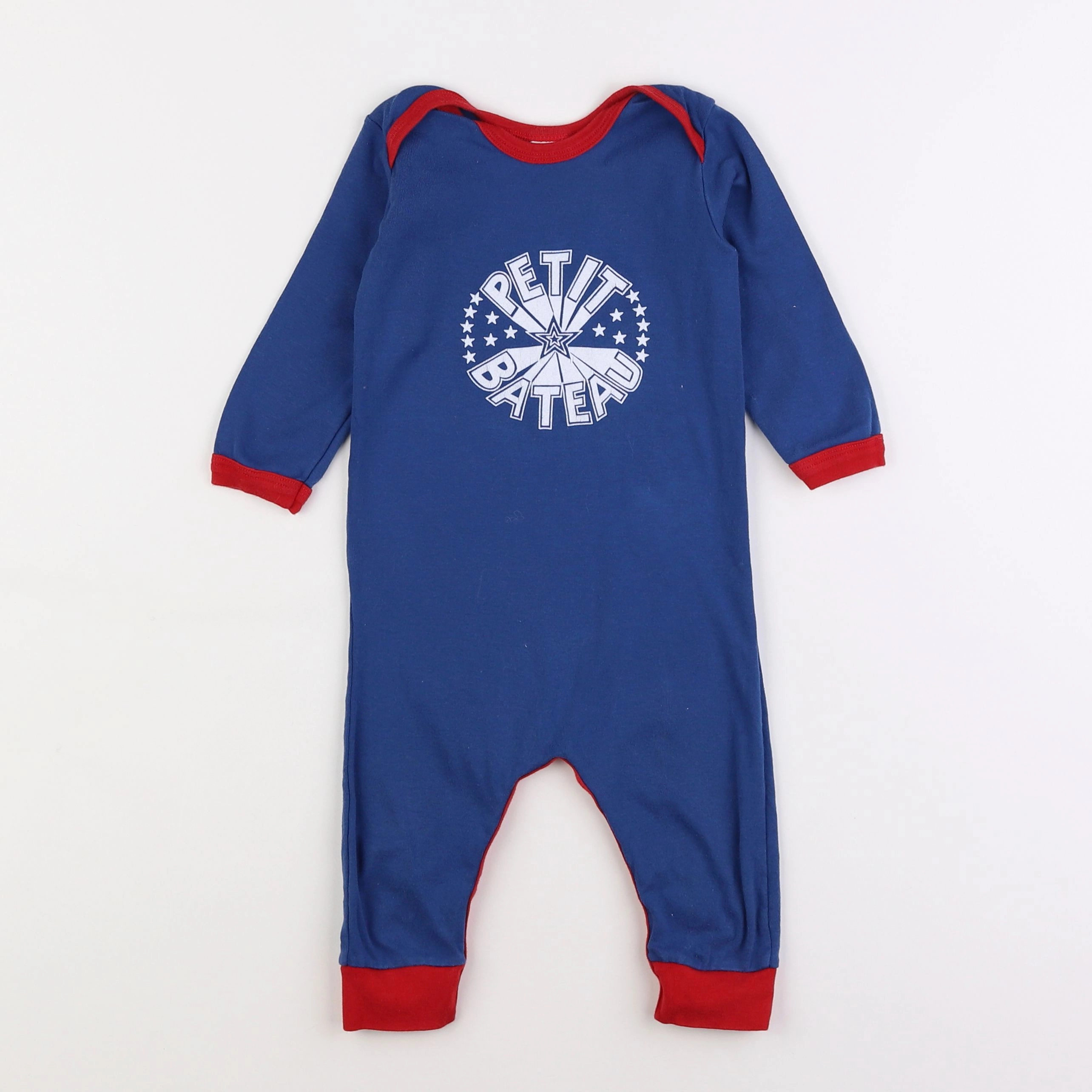 Petit Bateau - pyjama coton bleu - 18 mois