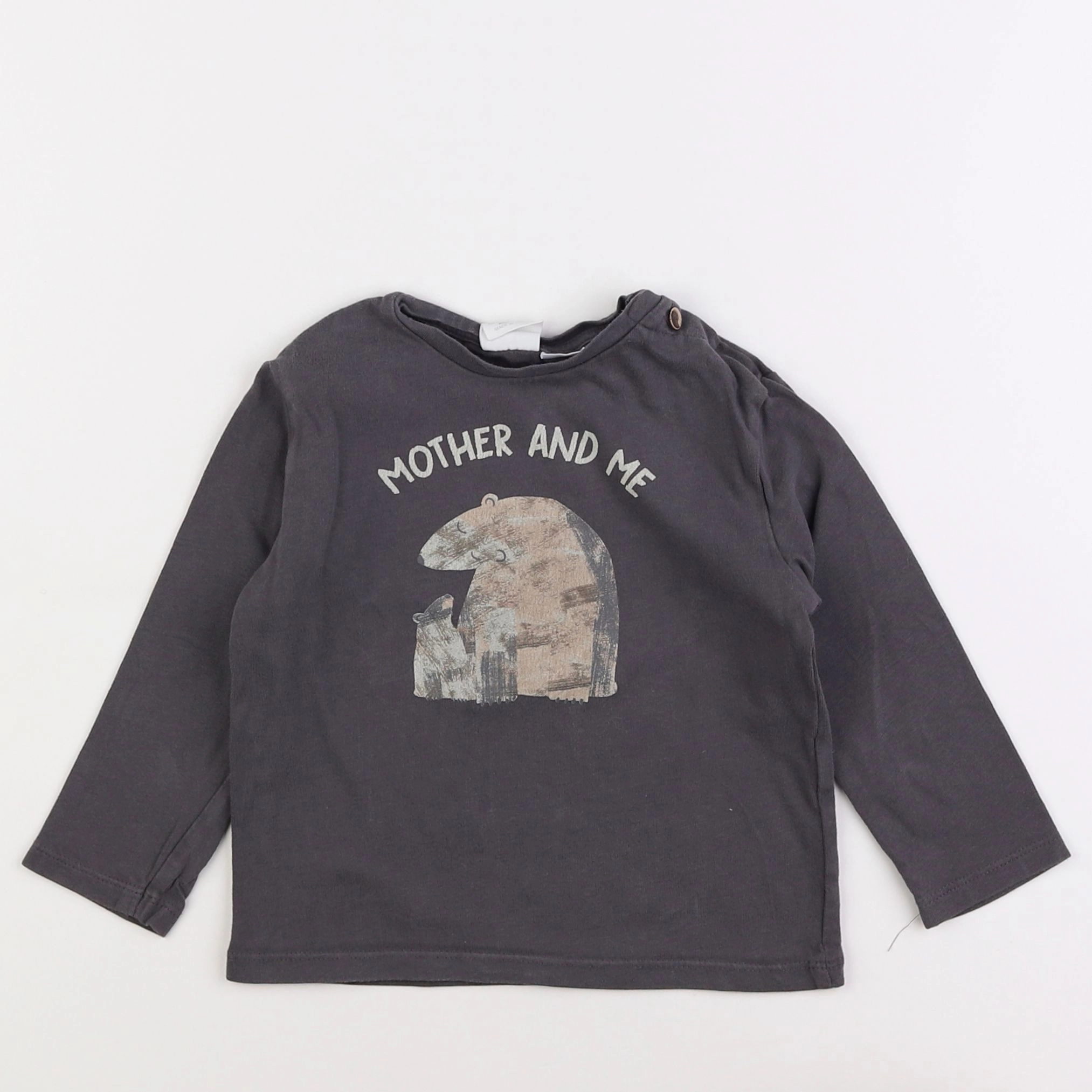 Zara - tee-shirt gris - 18 mois à 2 ans
