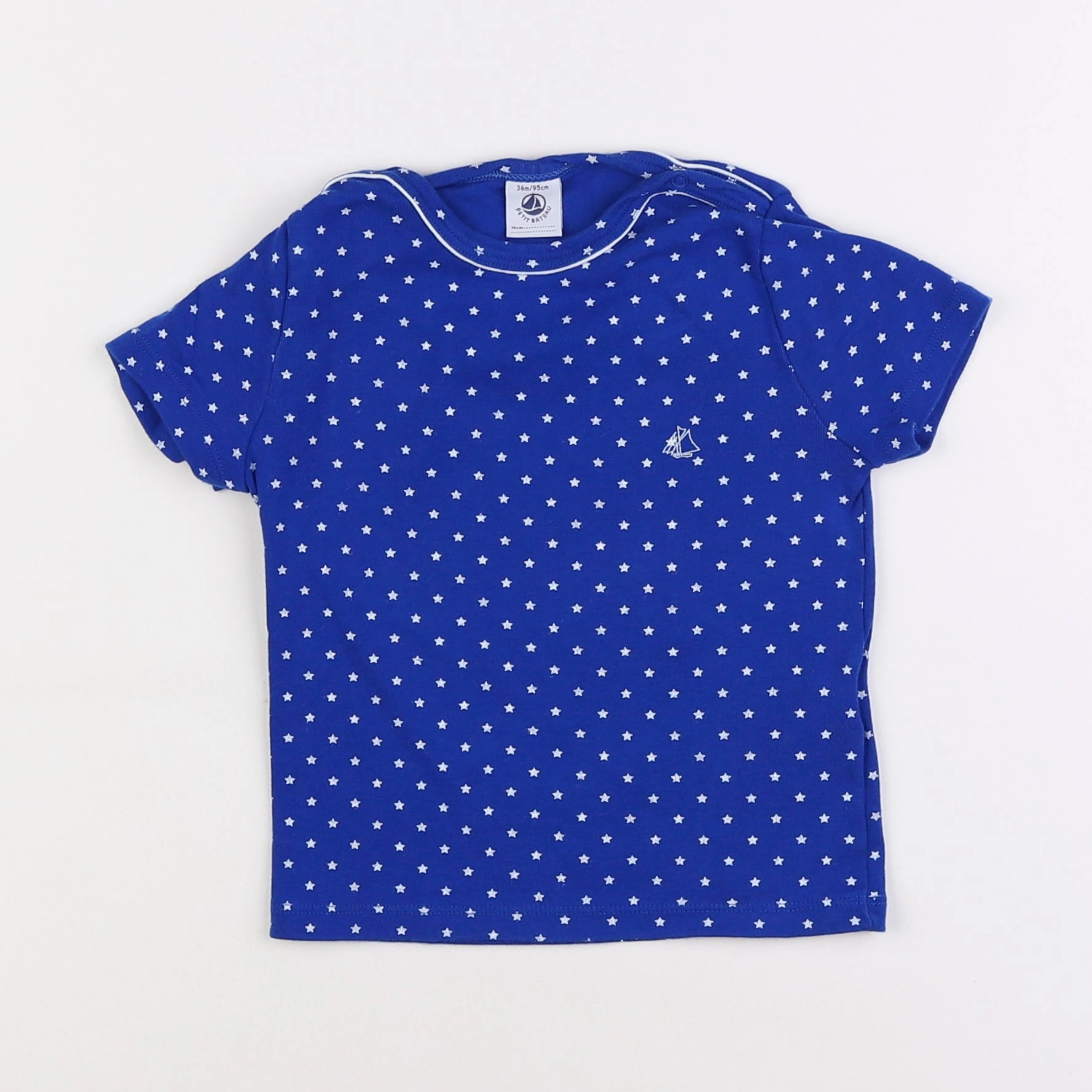 Petit Bateau - maillot de corps bleu - 3 ans