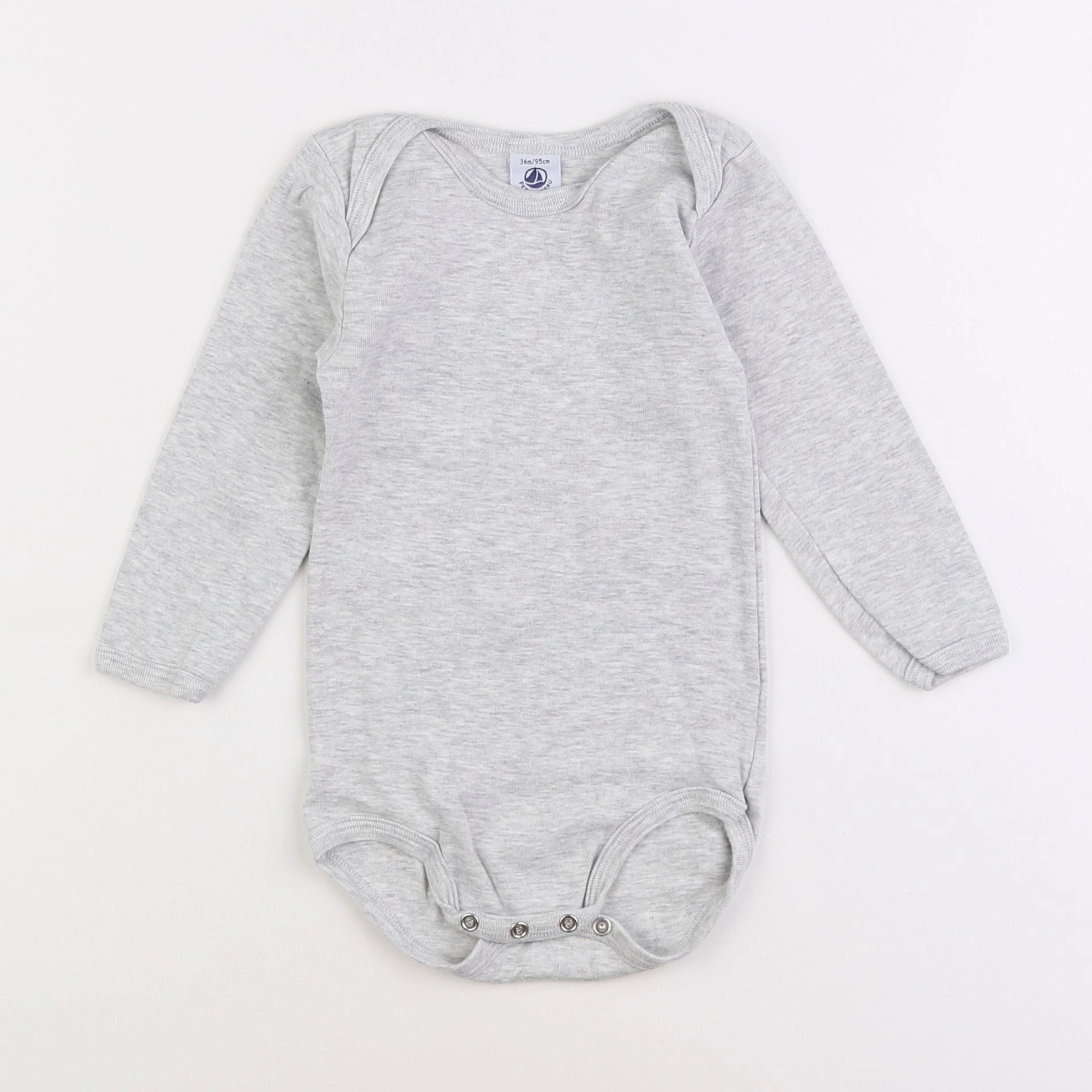 Petit Bateau - body gris - 3 ans