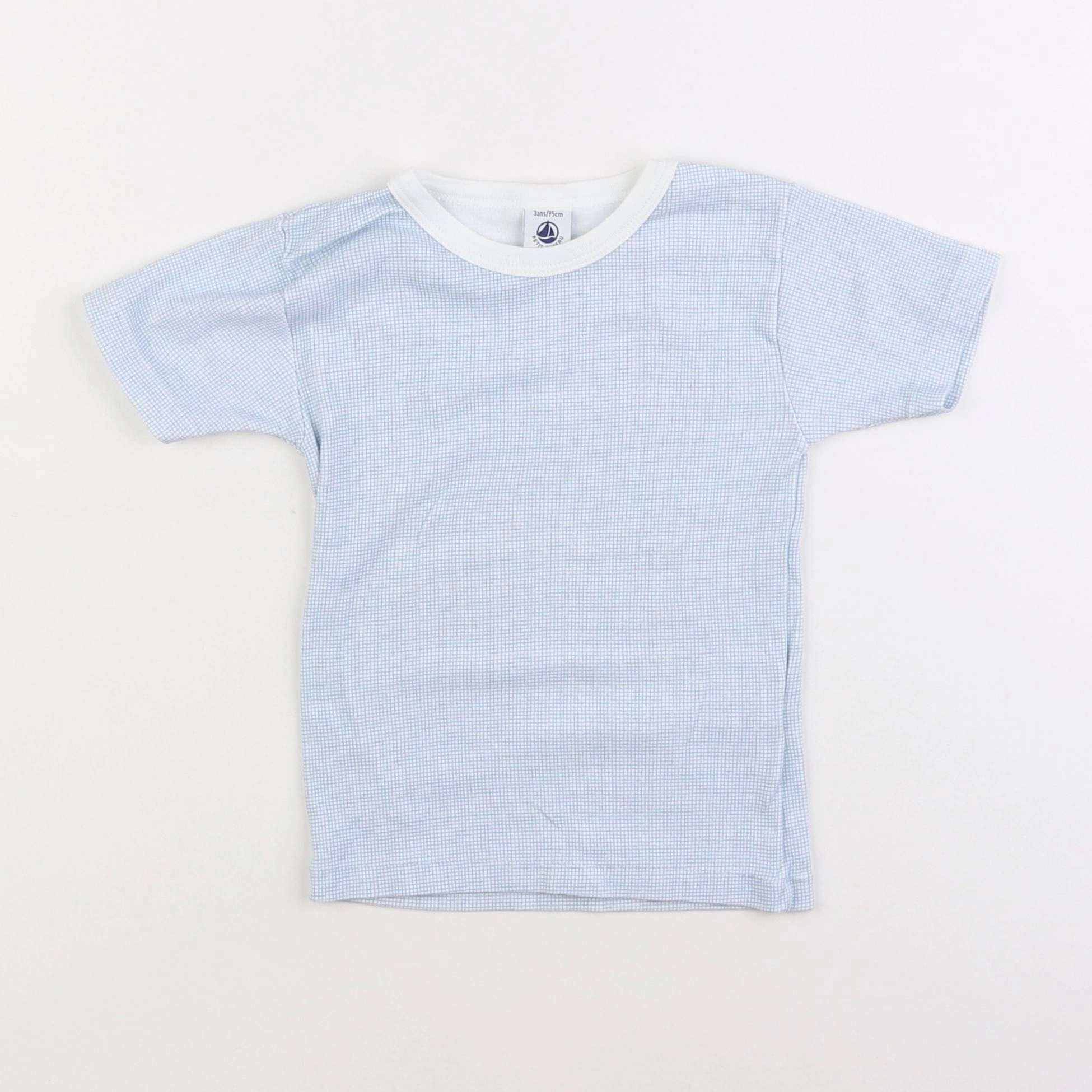 Petit Bateau - maillot de corps bleu - 3 ans