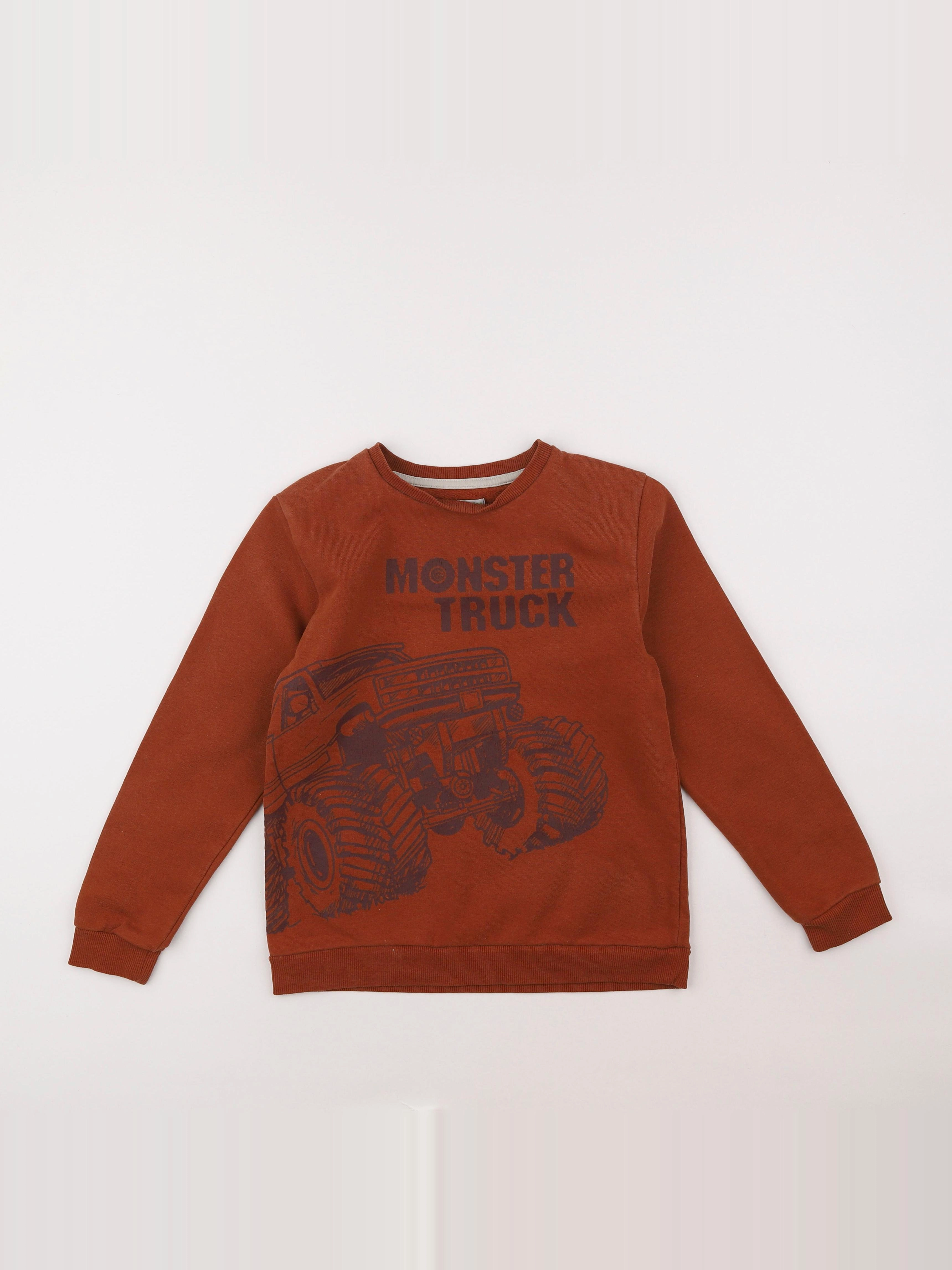 Vertbaudet - sweat marron - 10 ans