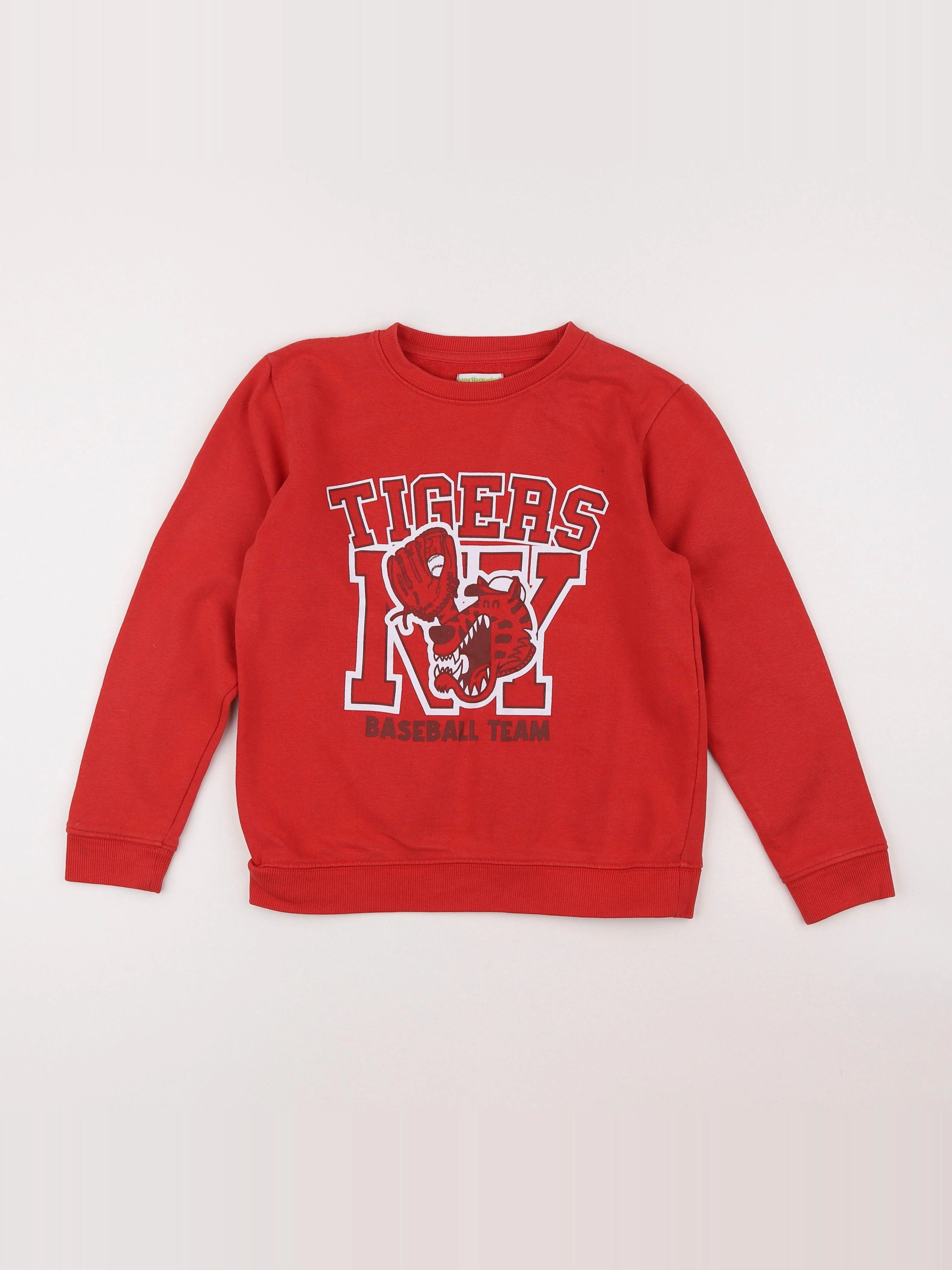 Vertbaudet - sweat rouge - 10 ans