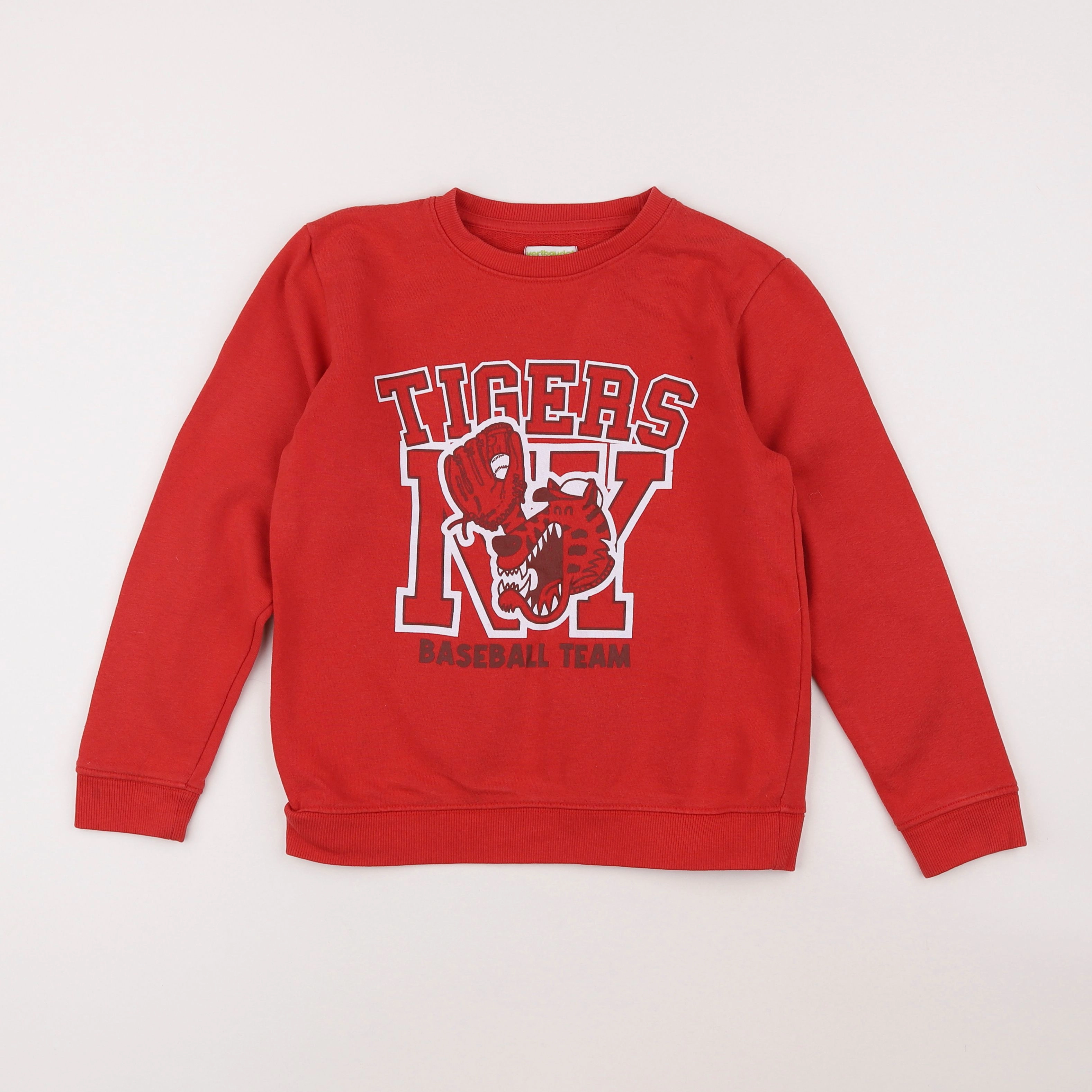Vertbaudet - sweat rouge - 10 ans