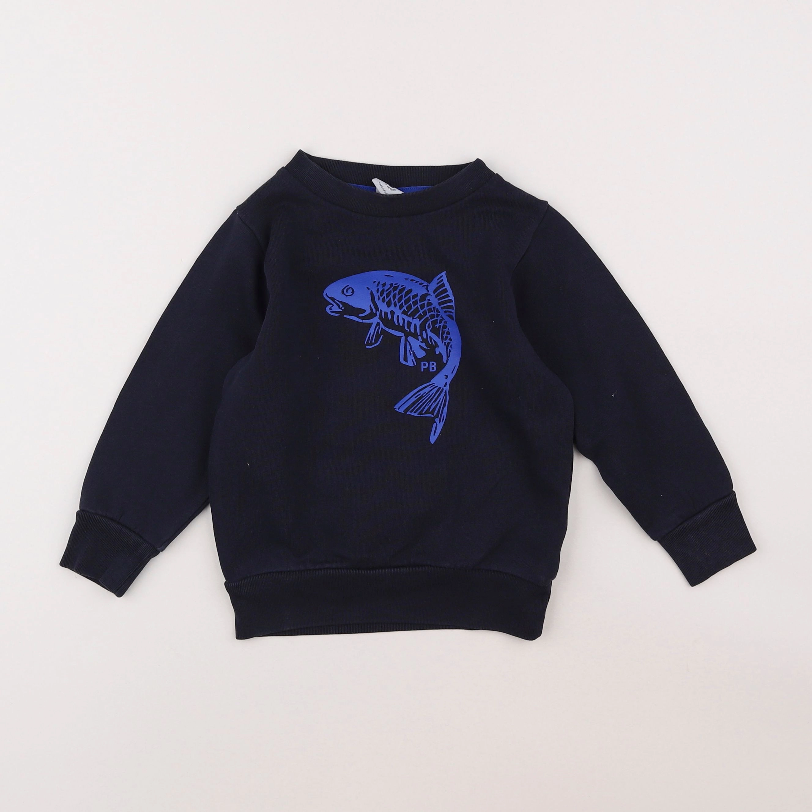 Petit Bateau - sweat bleu - 3 ans