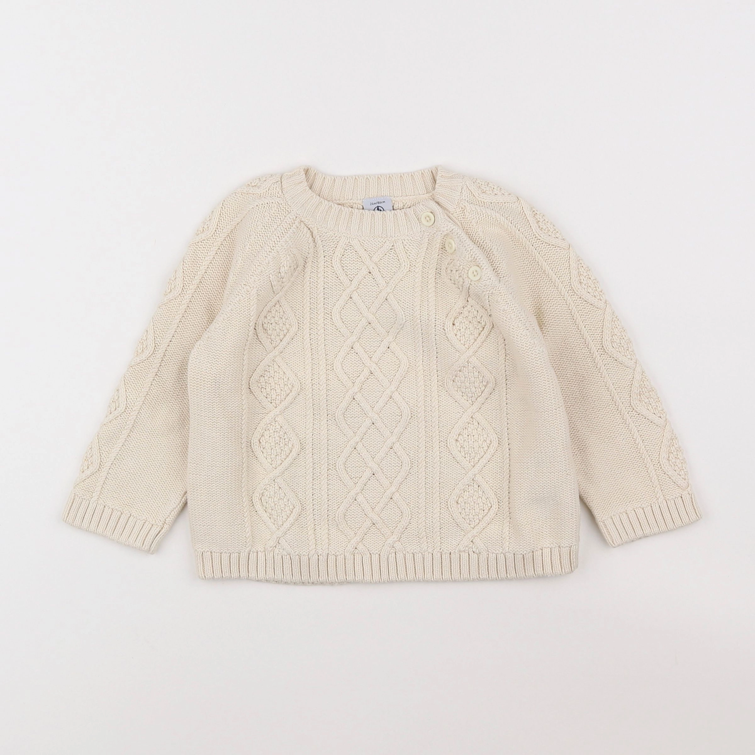 Petit Bateau - pull beige - 2 ans