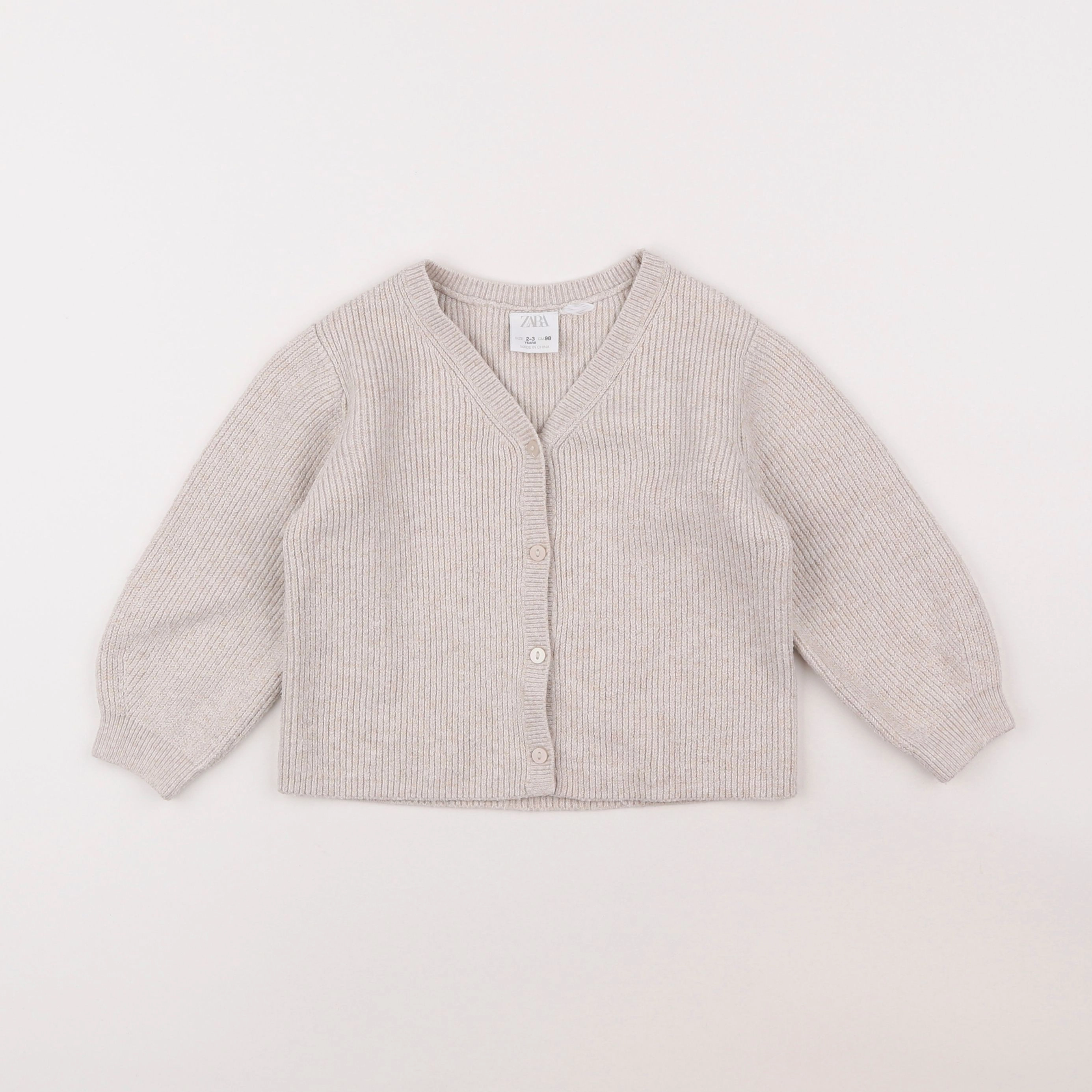 Zara - gilet beige - 2/3 ans