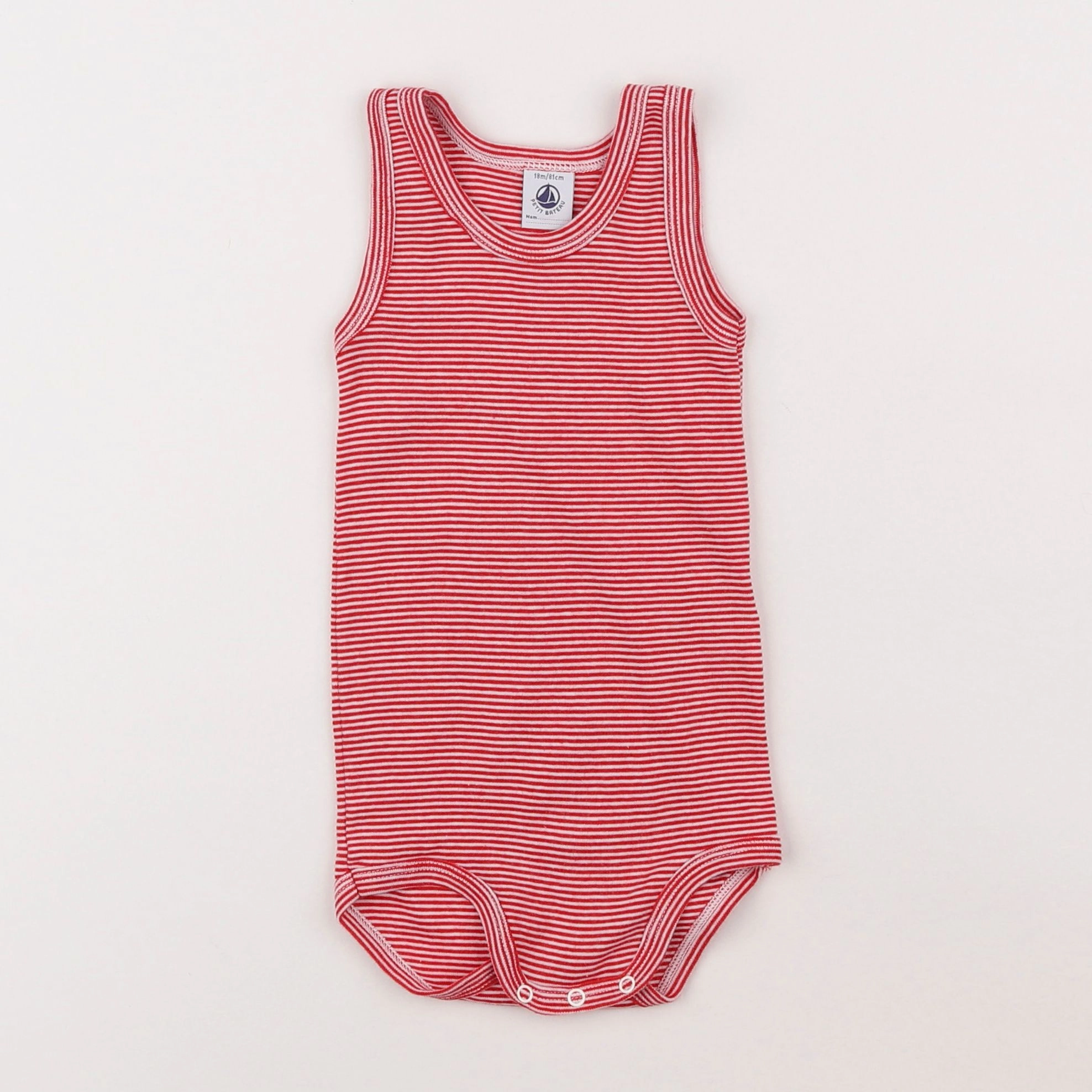 Petit Bateau - body rouge - 18 mois