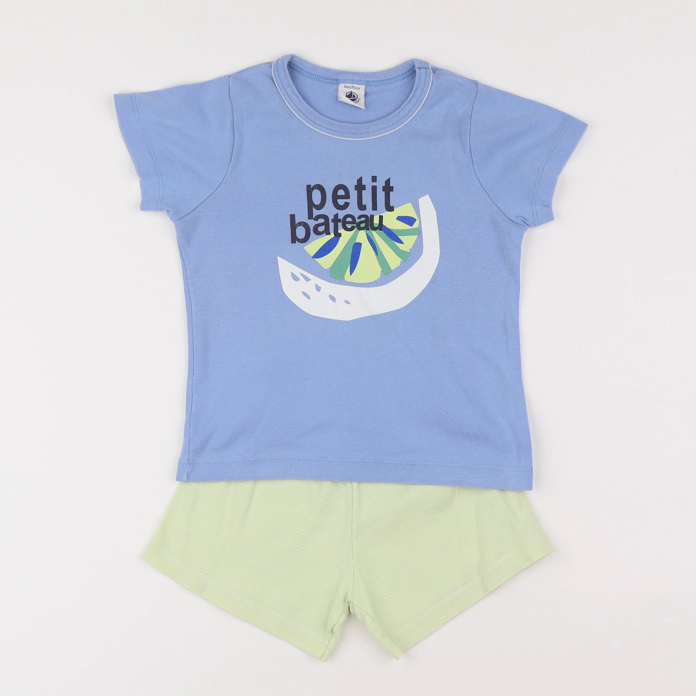 Petit Bateau - pyjama coton bleu - 3 ans