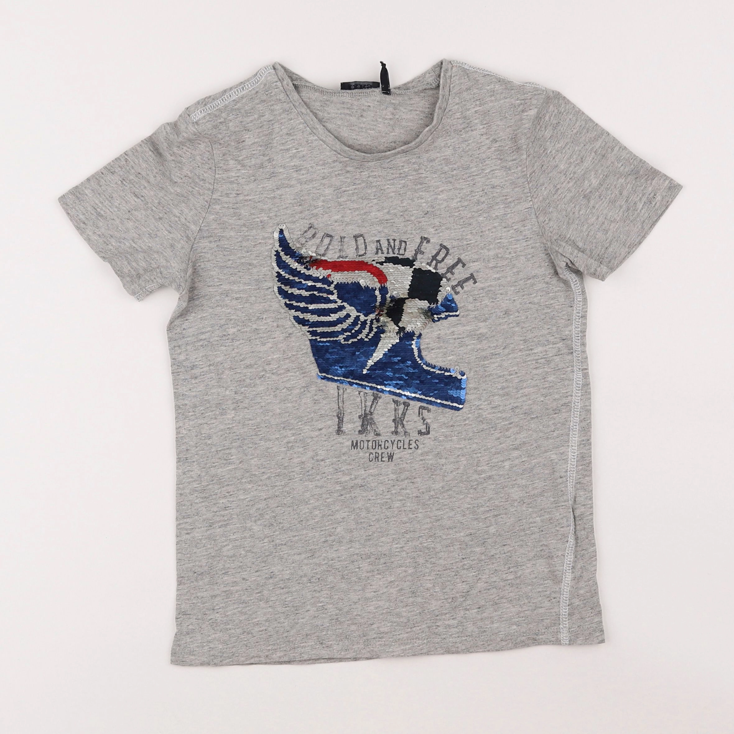 IKKS - tee-shirt gris - 8 ans