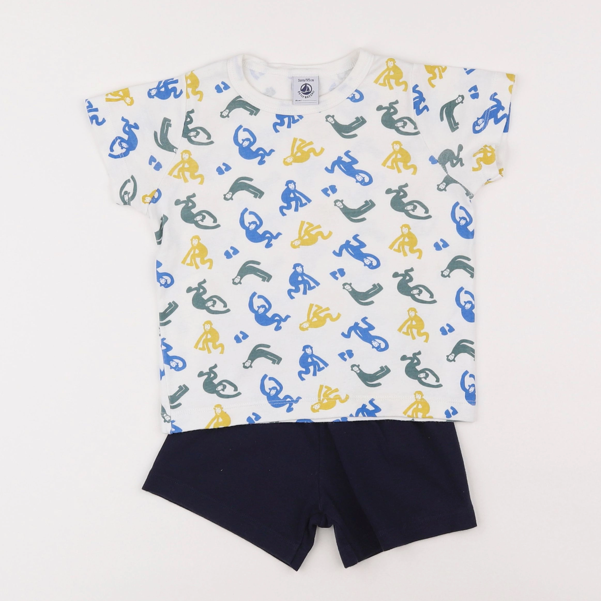 Petit Bateau - pyjama coton bleu - 3 ans