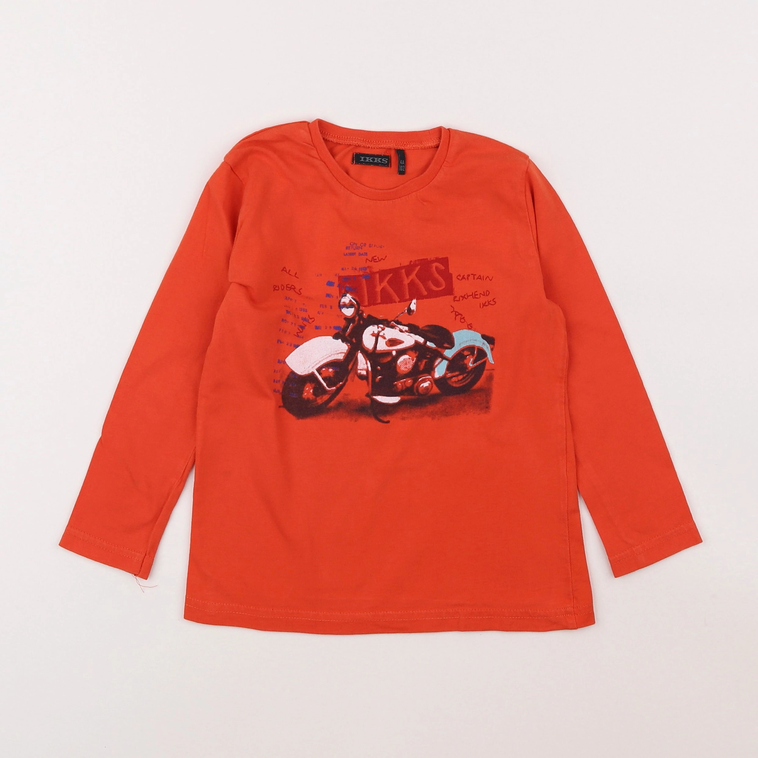 IKKS - tee-shirt orange - 4 ans