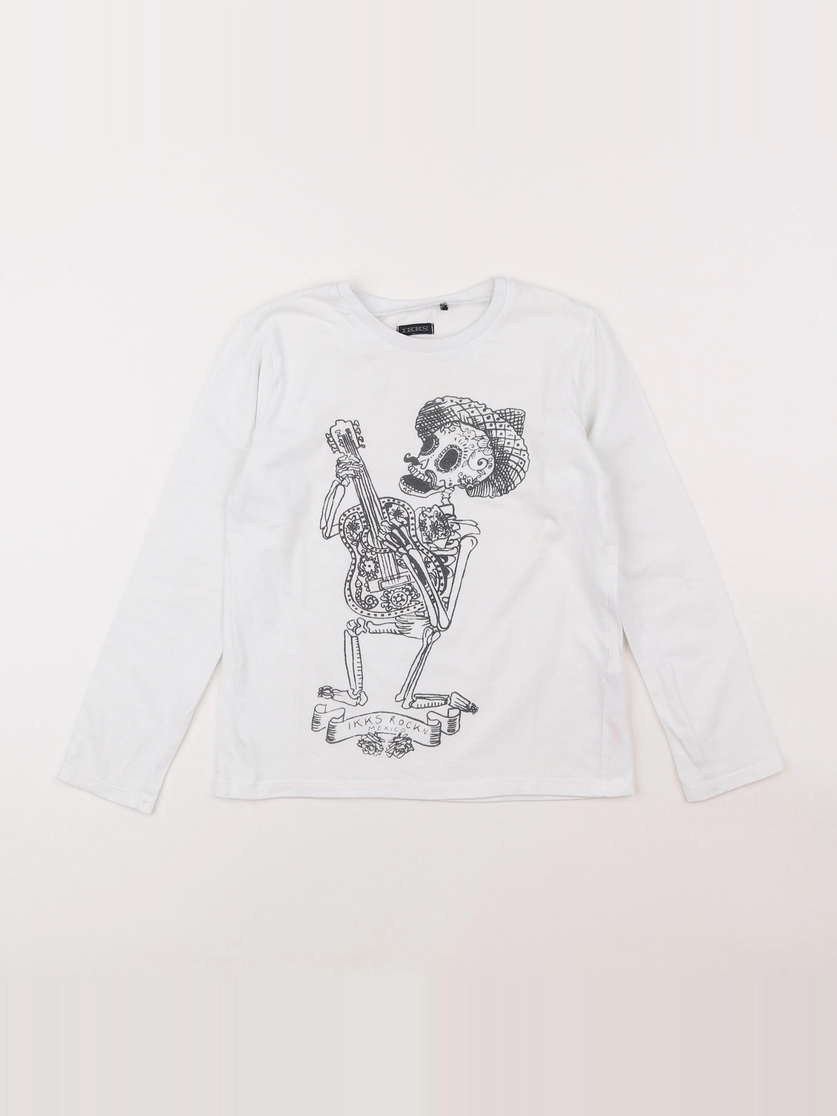IKKS - tee-shirt blanc - 8 ans