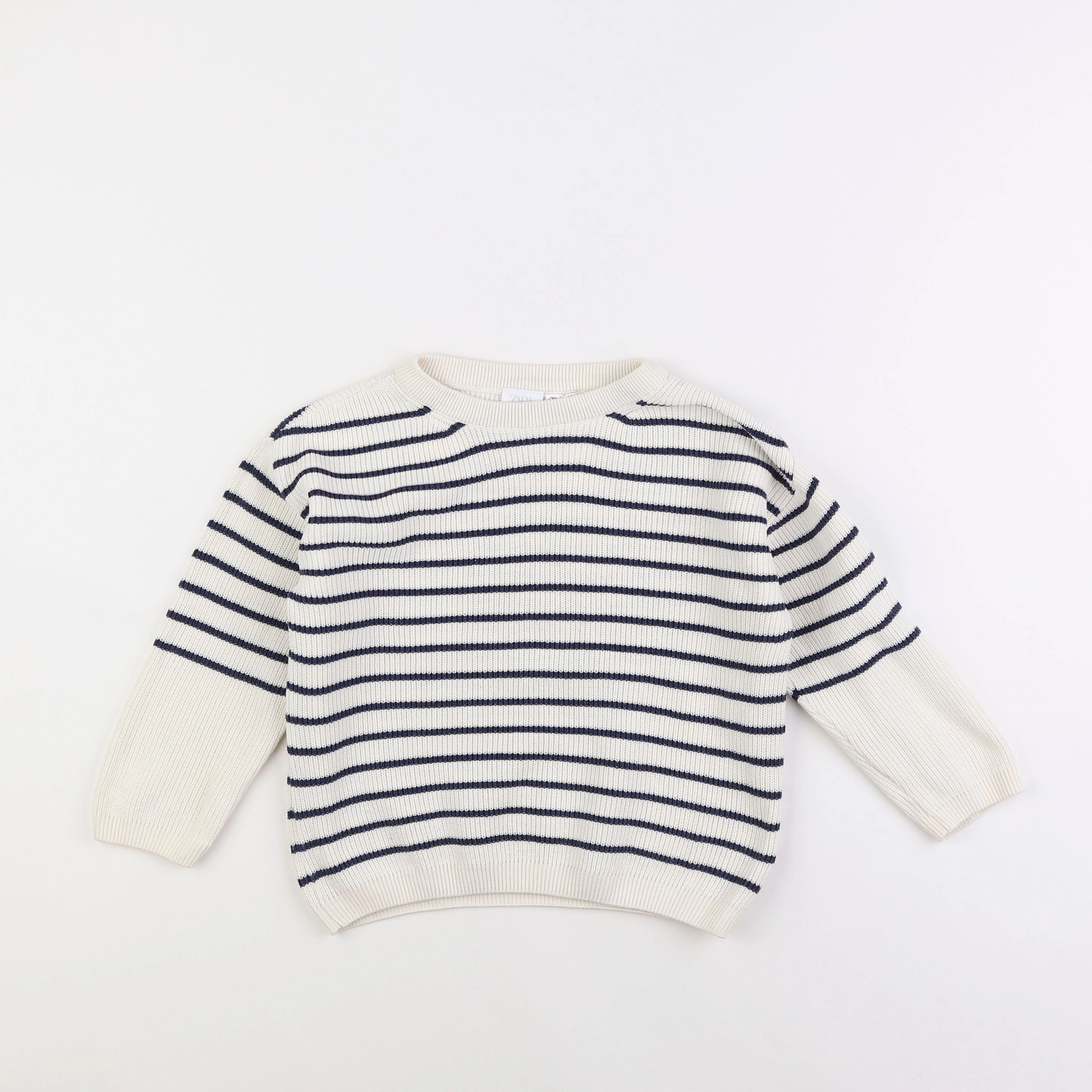 Zara - pull blanc - 2/3 ans