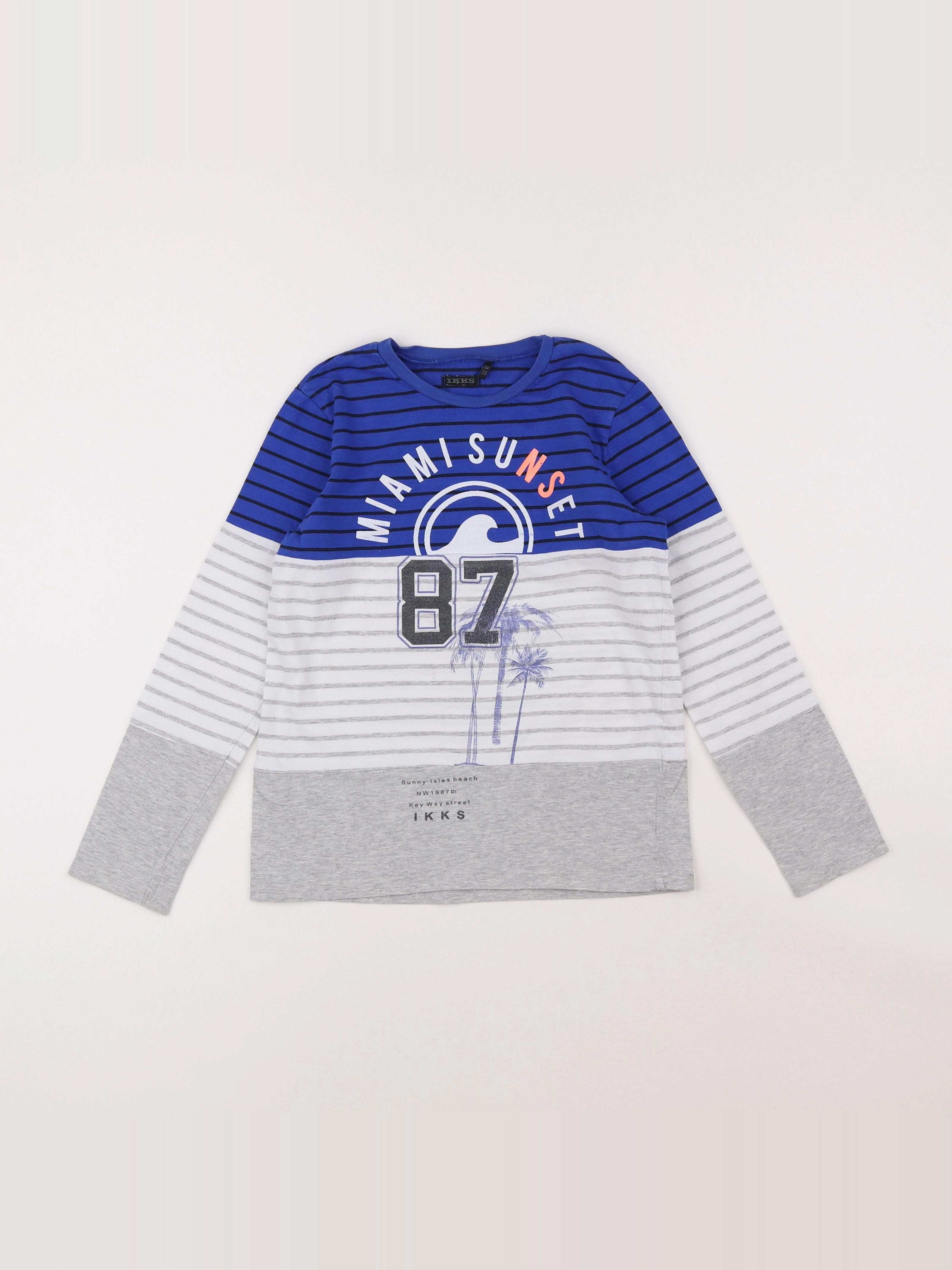IKKS - tee-shirt bleu - 8 ans