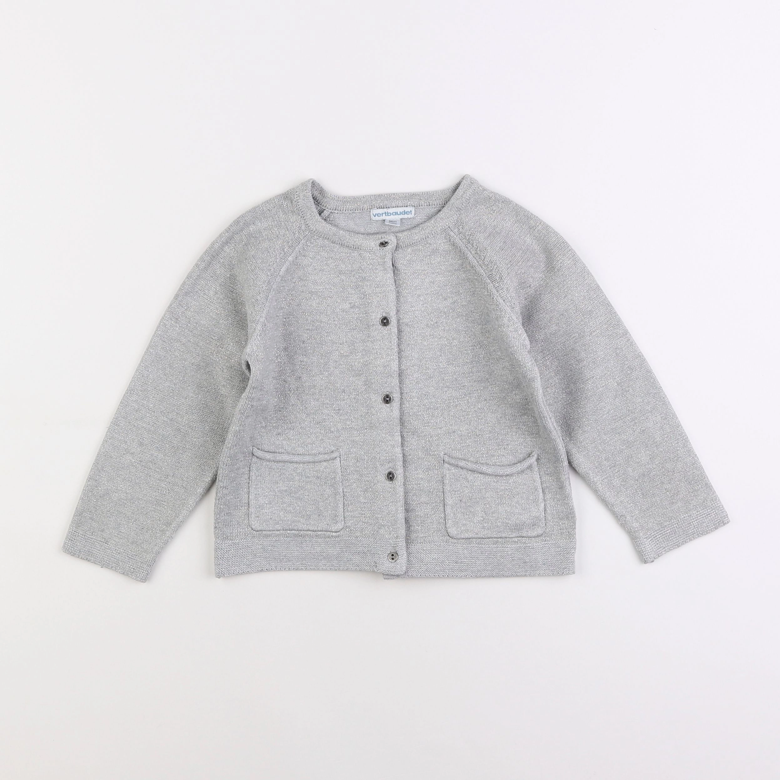 Vertbaudet - gilet argent - 3 ans