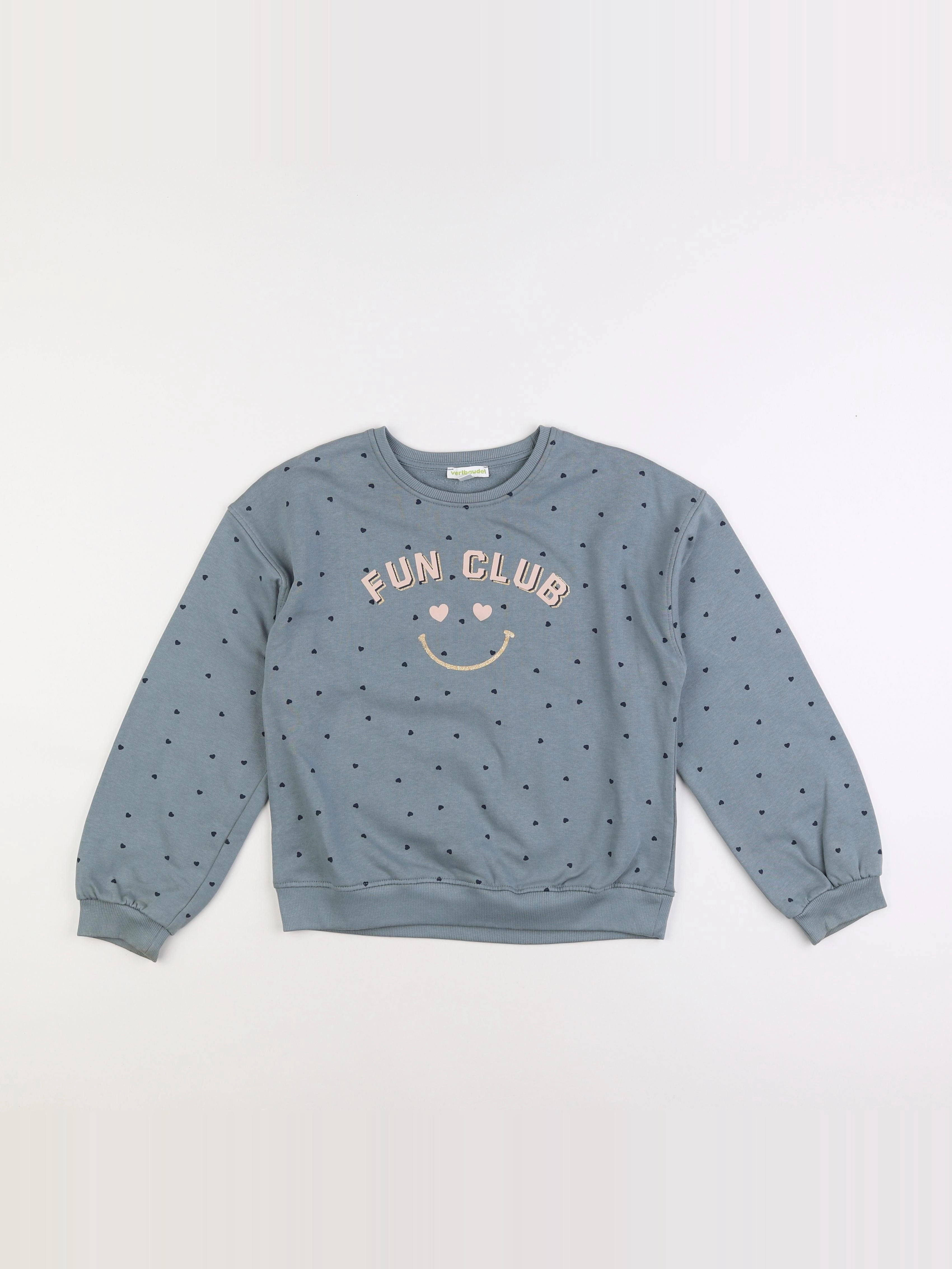 Vertbaudet - sweat vert - 10 ans