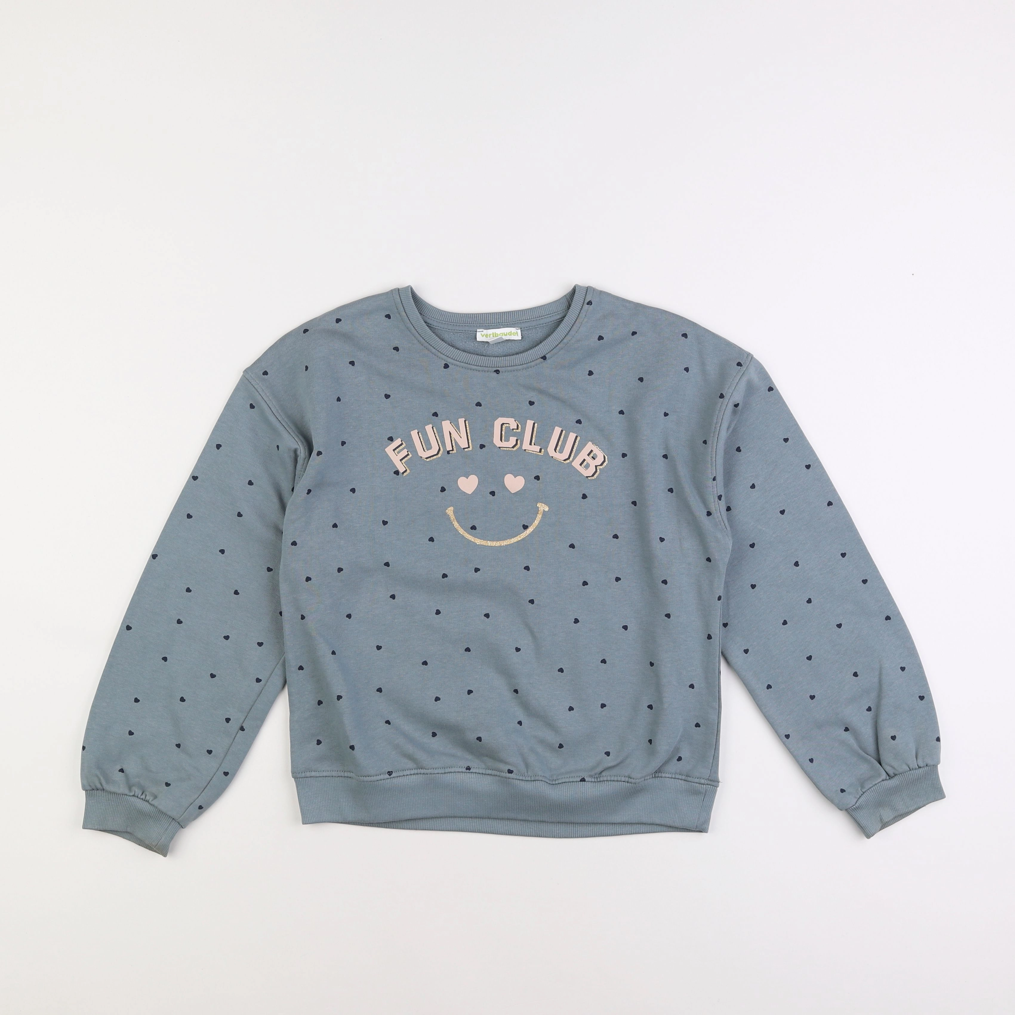 Vertbaudet - sweat vert - 10 ans