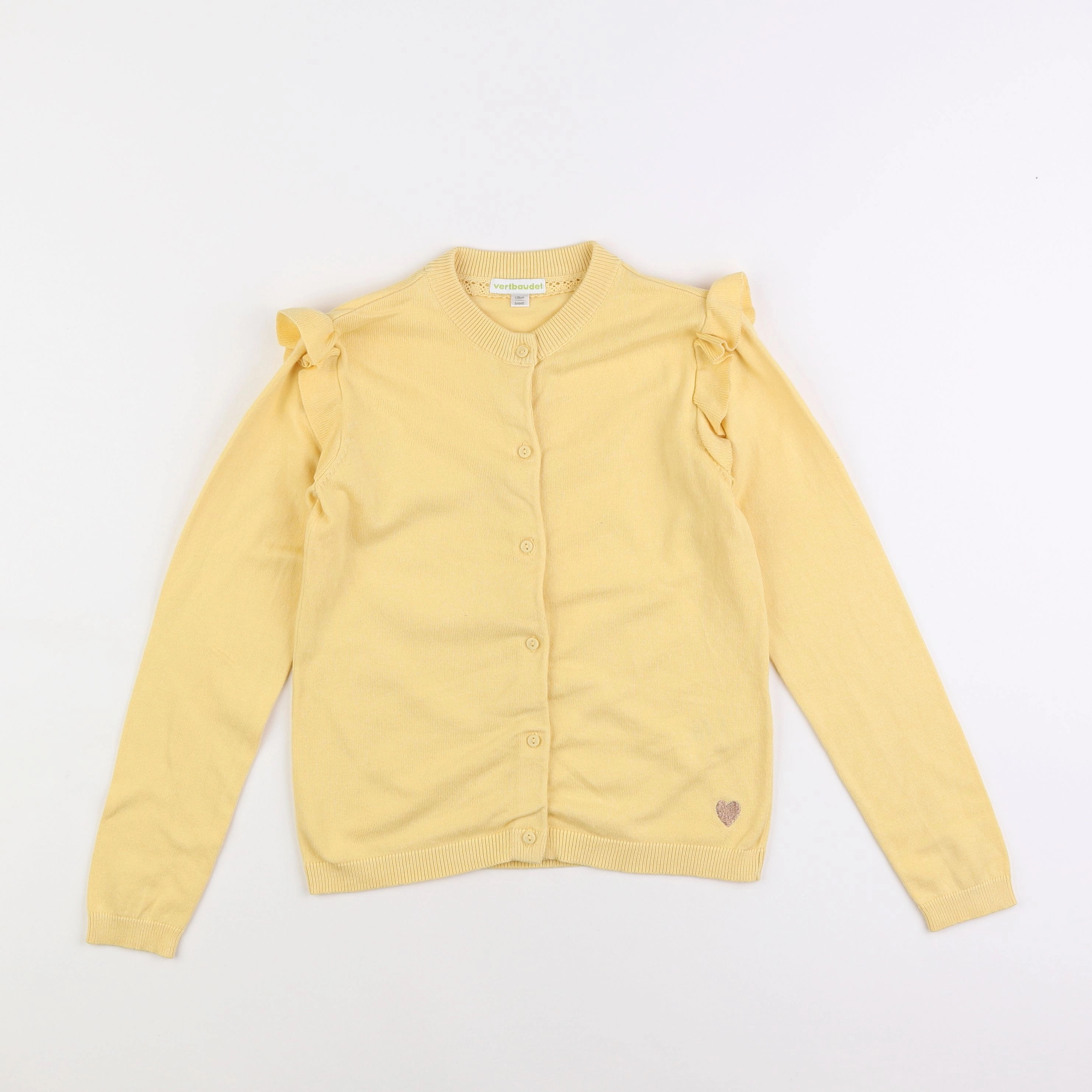 Vertbaudet - gilet jaune - 8 ans