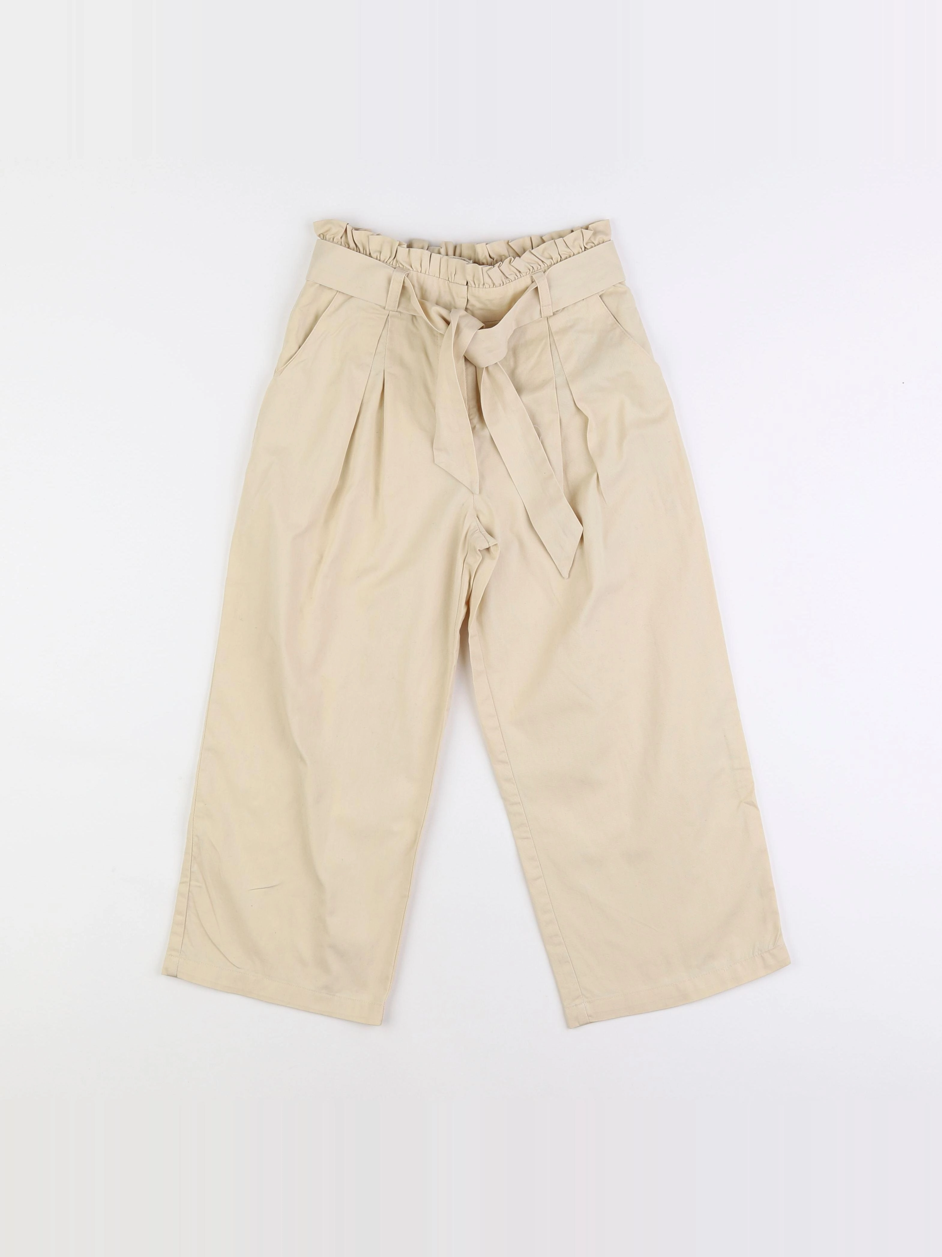 Vertbaudet - pantalon beige - 8 ans
