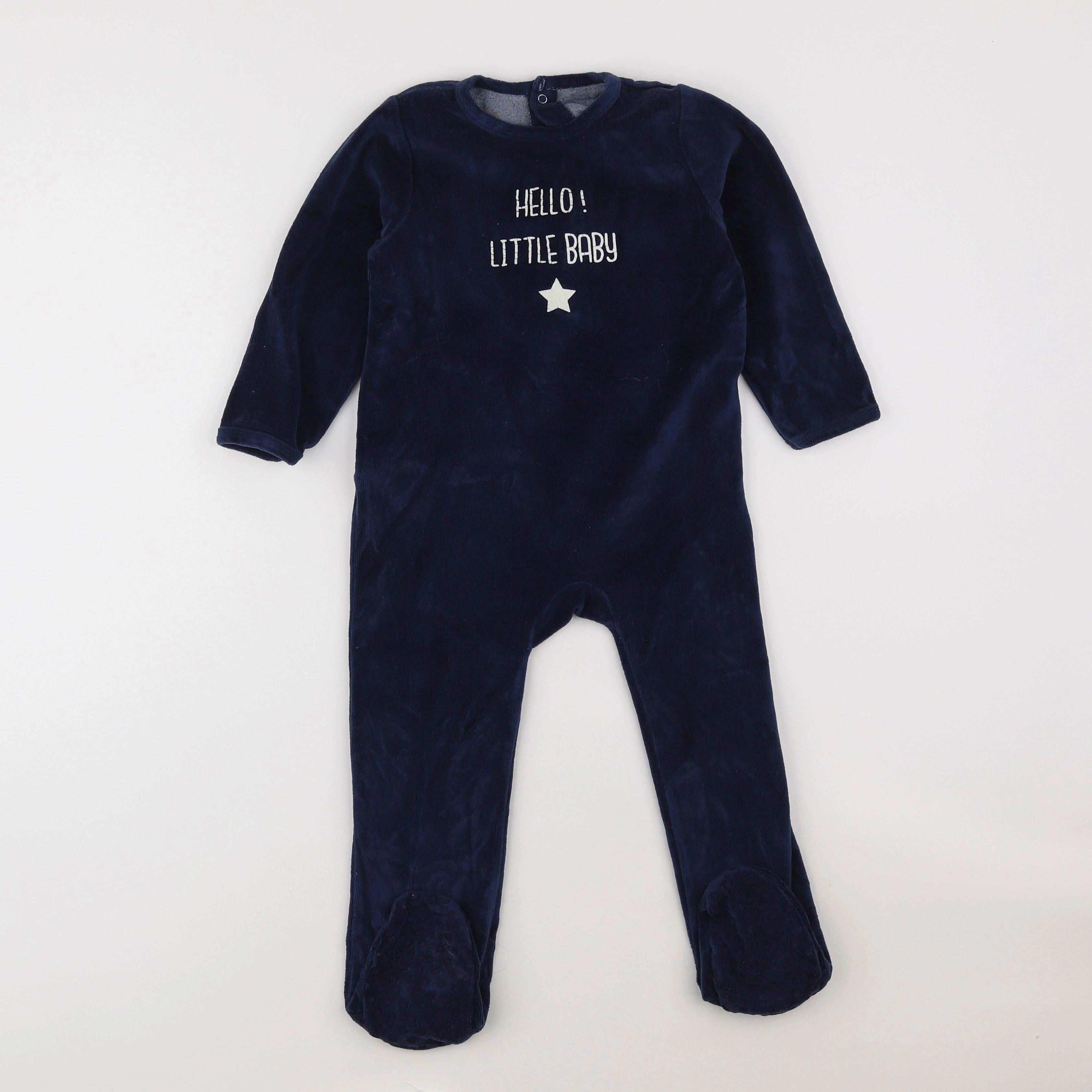 Vertbaudet - pyjama velours bleu - 3 ans