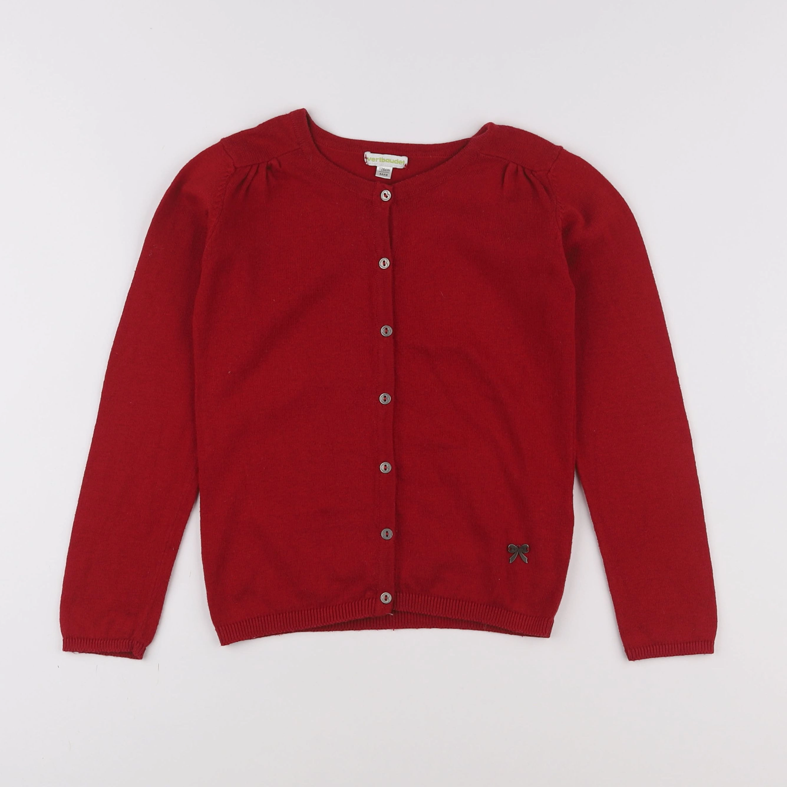 Vertbaudet - gilet rouge - 8 ans