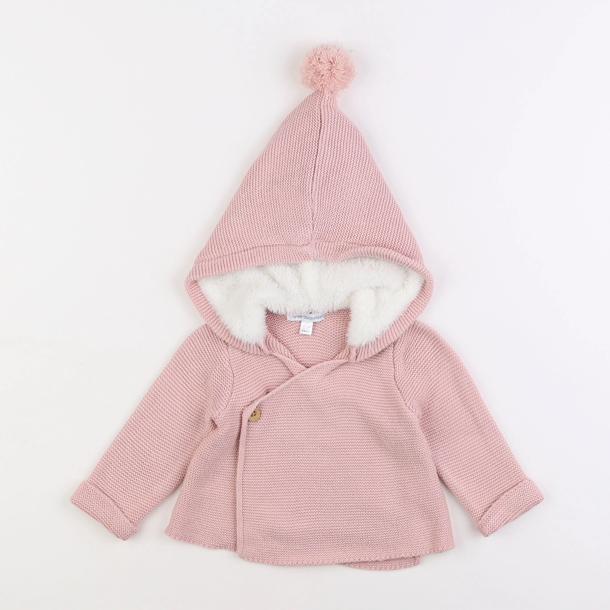 Vertbaudet - gilet rose - 6 mois