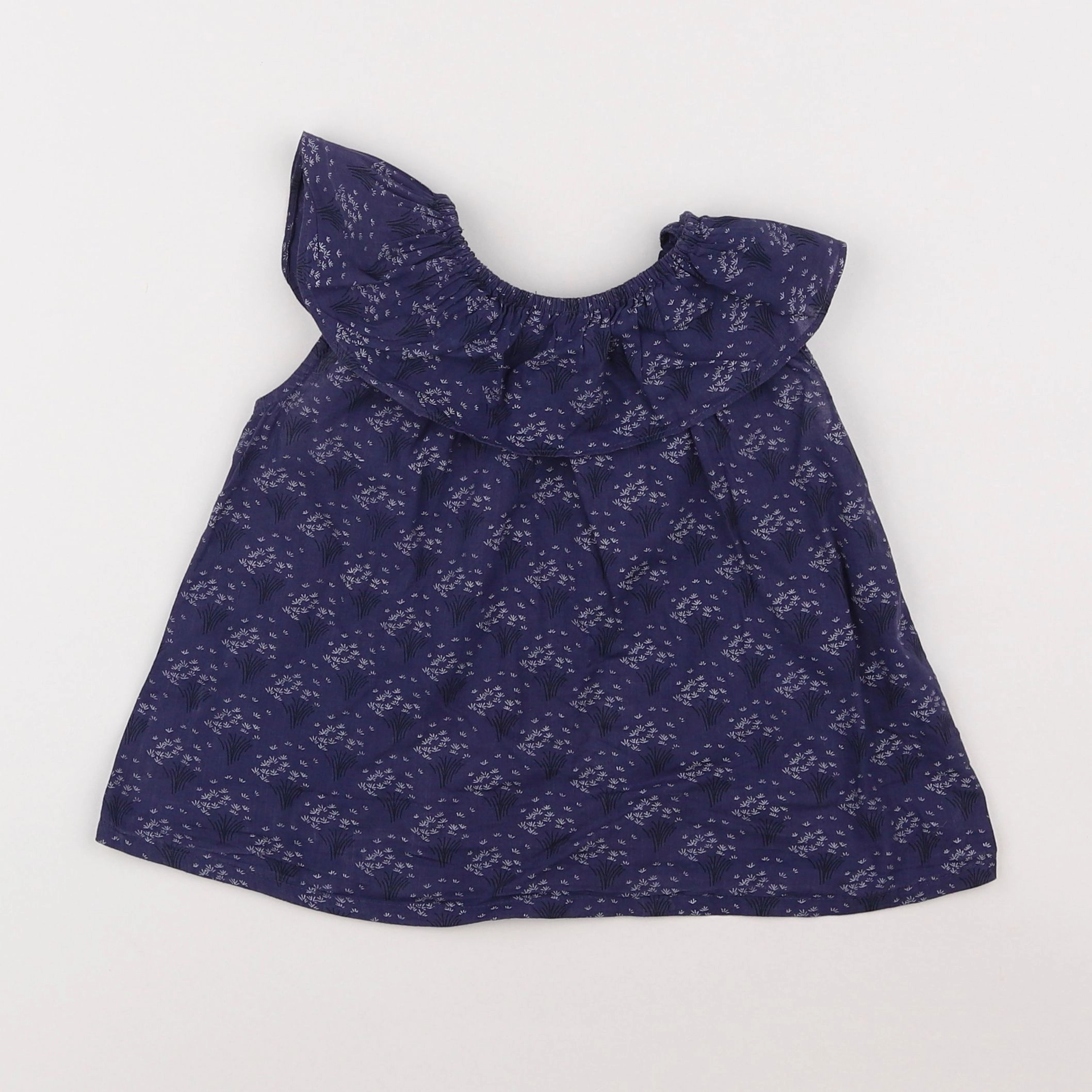 Monoprix - blouse bleu - 3 ans