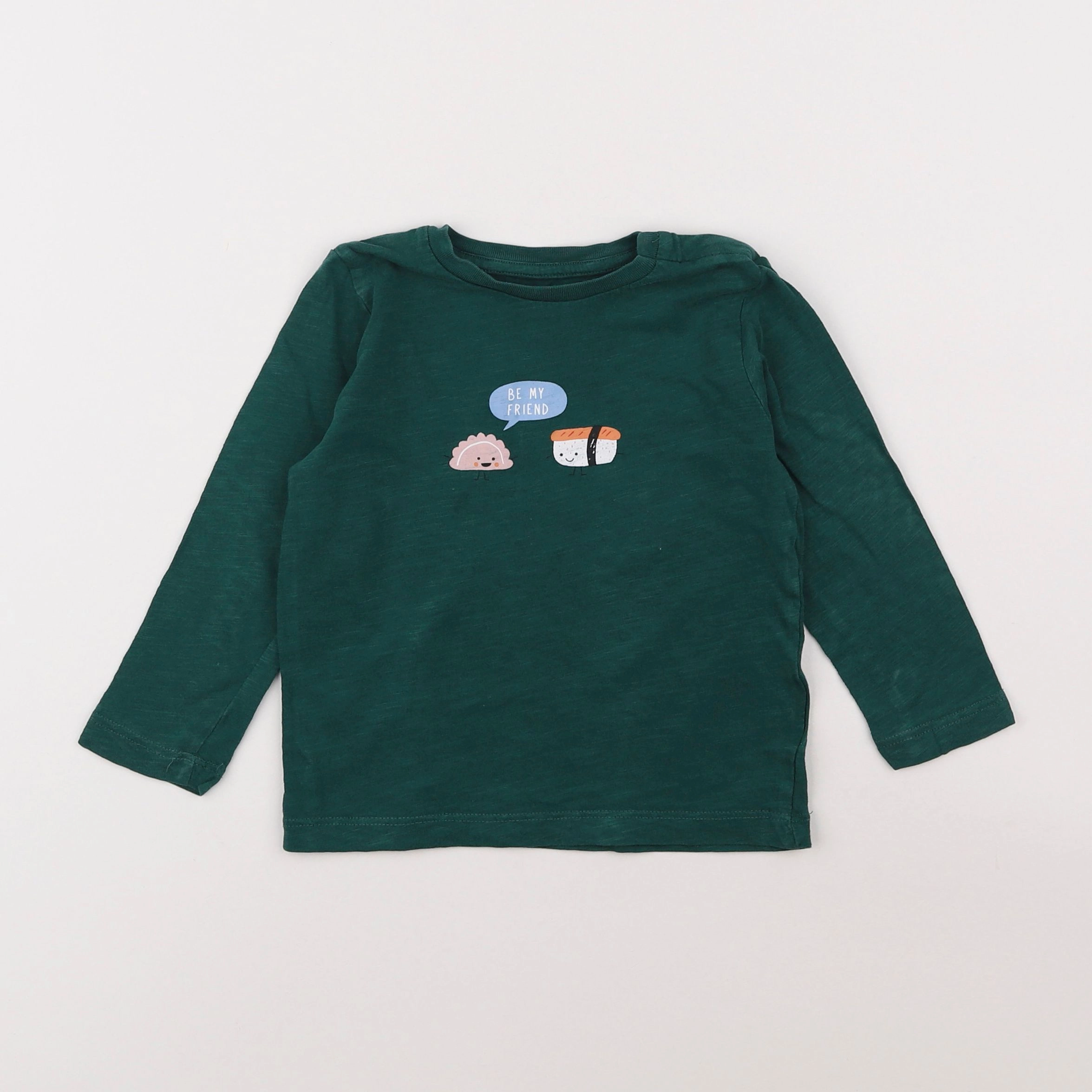 Boutchou - tee-shirt vert - 2 ans