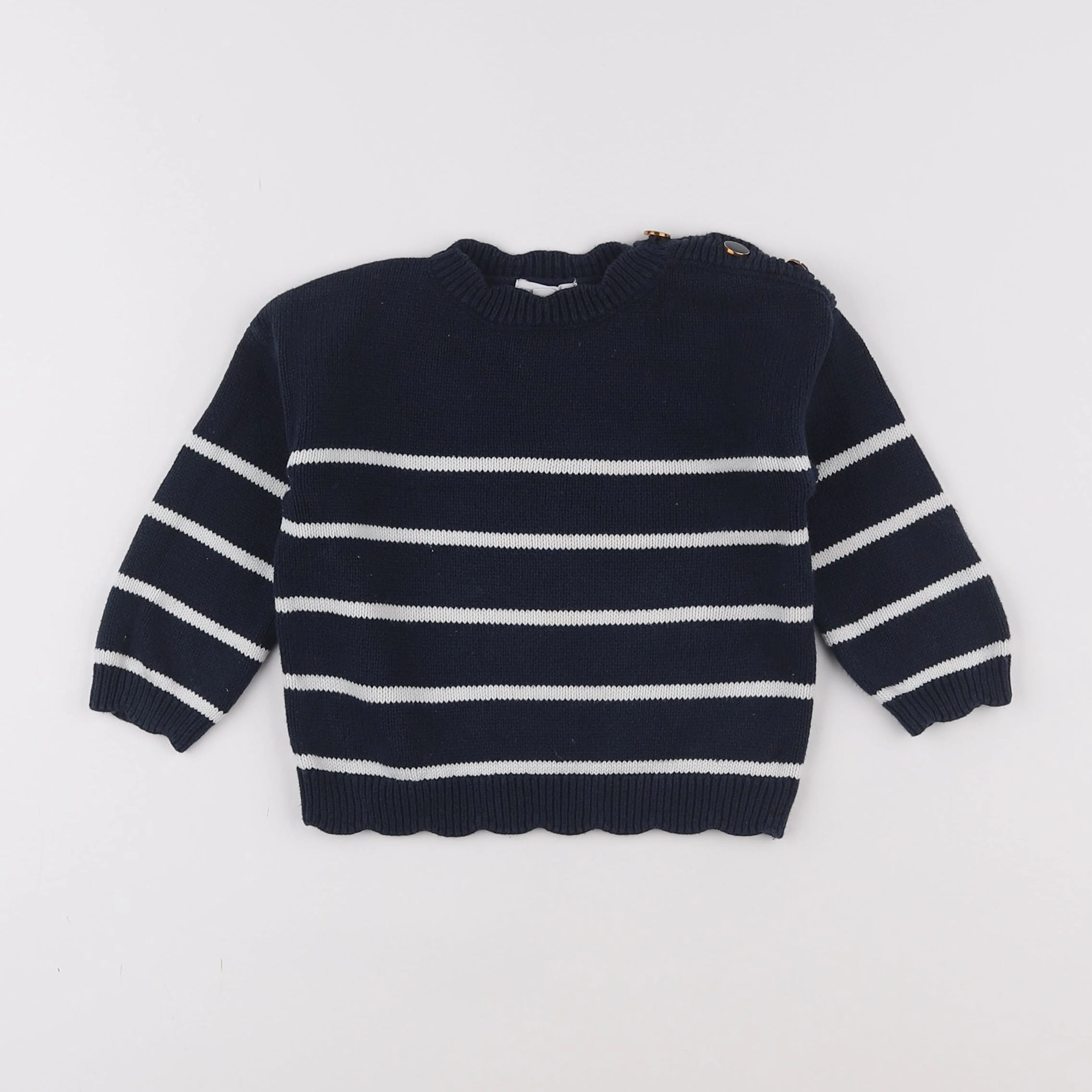 Vertbaudet - pull bleu - 2 ans