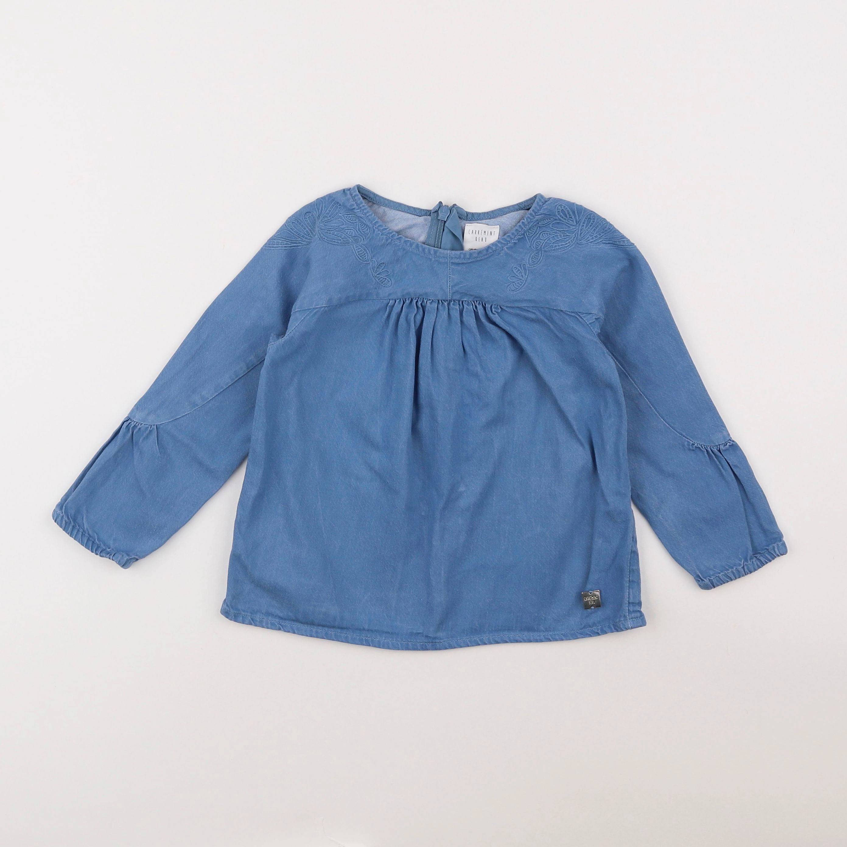 Carrément Beau - blouse bleu - 3 ans