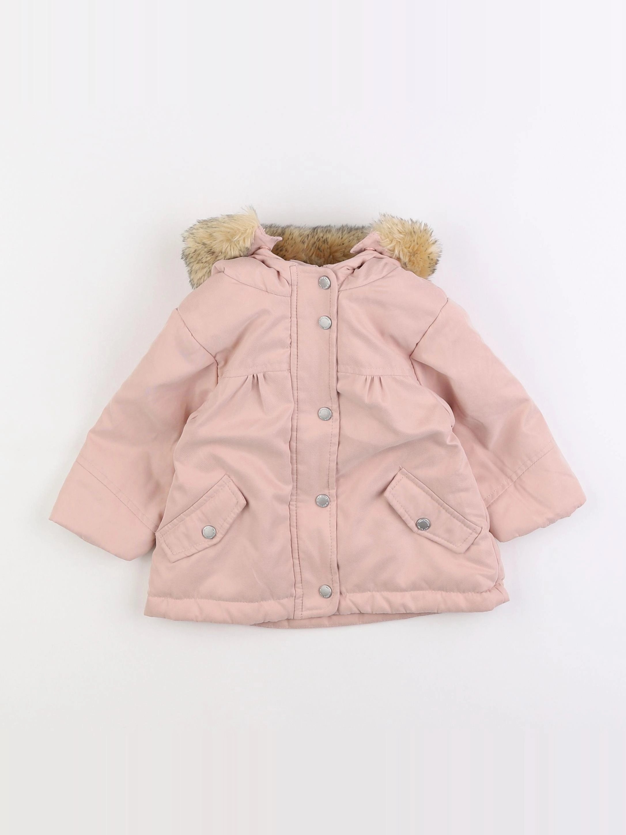 Vertbaudet - manteau rose - 9 mois