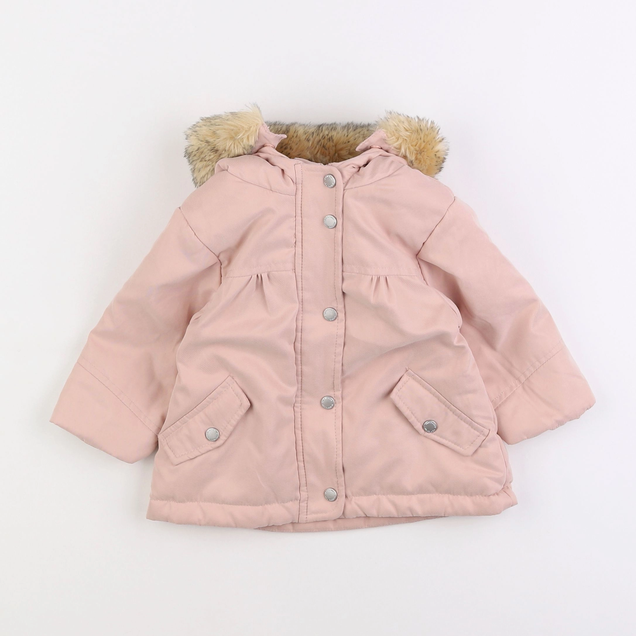 Vertbaudet - manteau rose - 9 mois