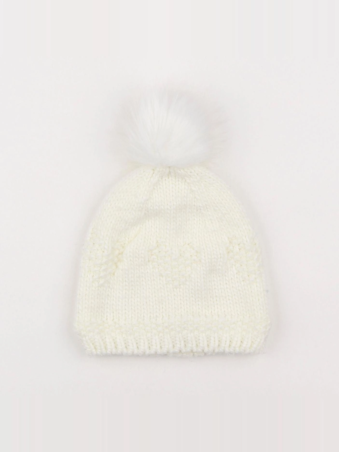 Vertbaudet - bonnet blanc - 2/3 ans