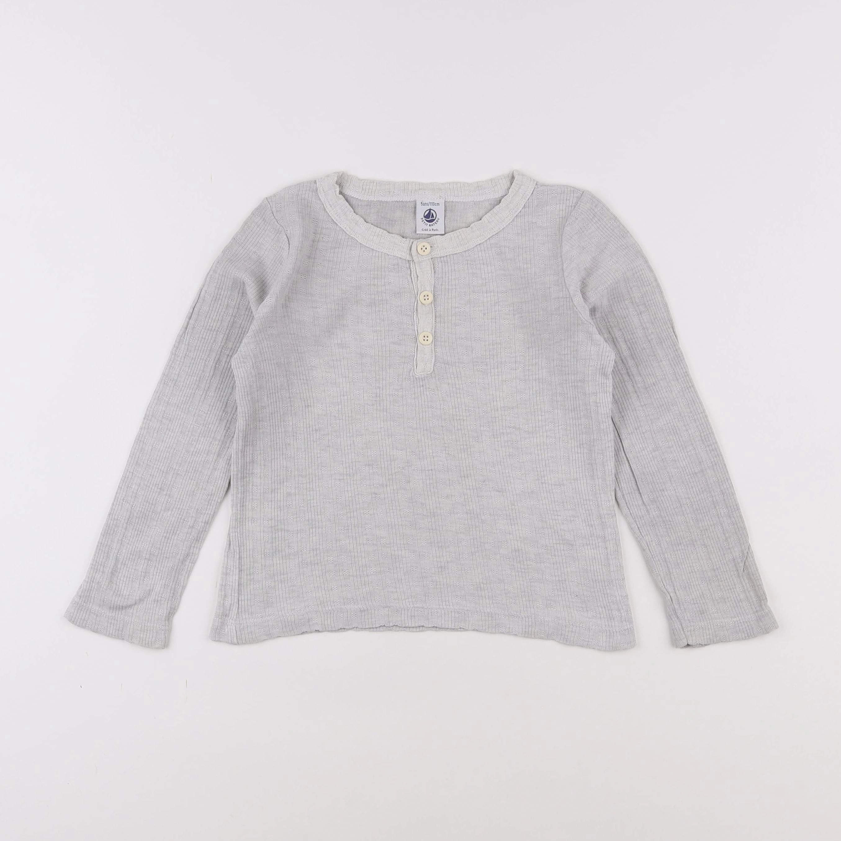 Petit Bateau - maillot de corps gris - 5 ans