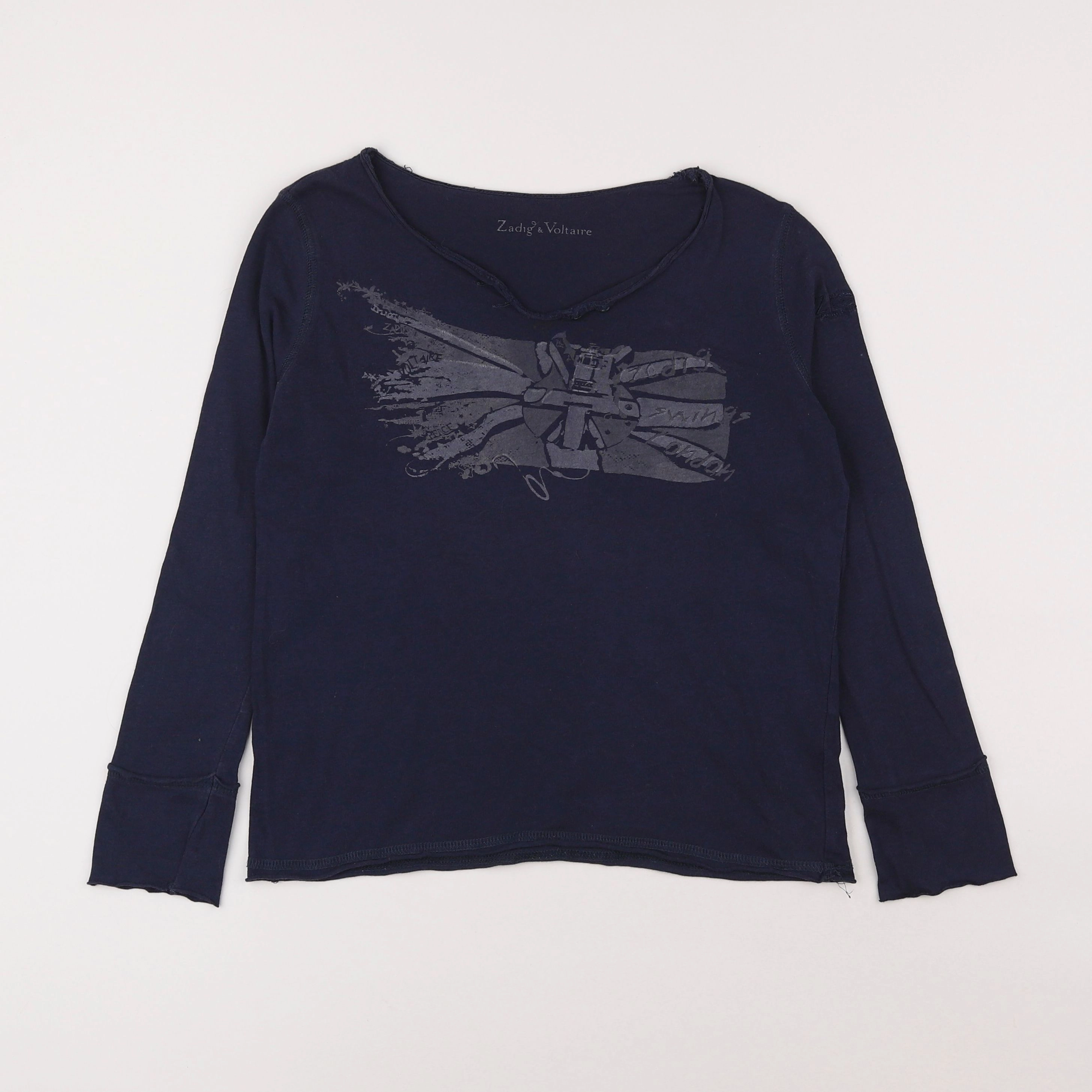 Zadig & Voltaire - tee-shirt bleu - 8/10 ans