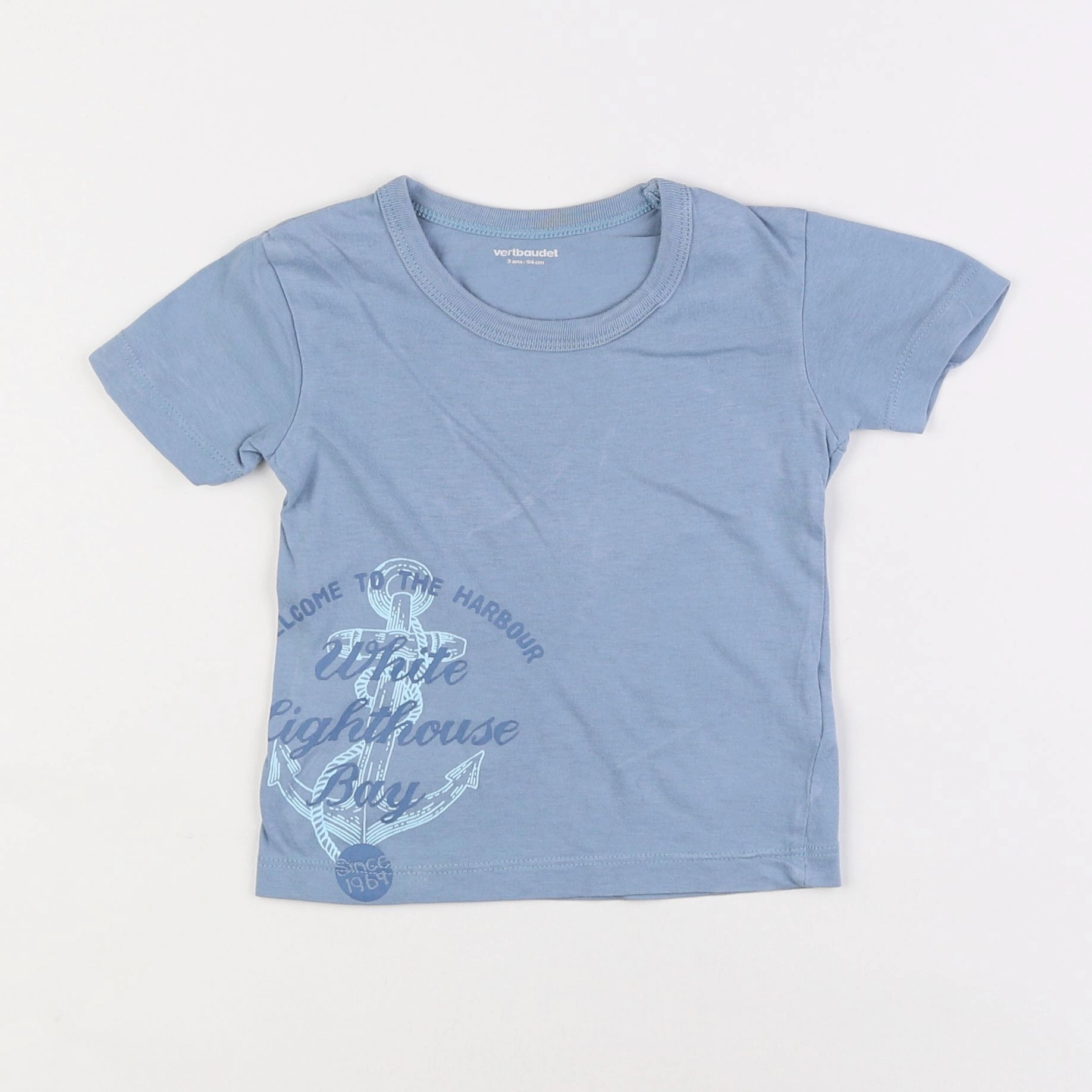 Vertbaudet - tee-shirt bleu - 3 ans