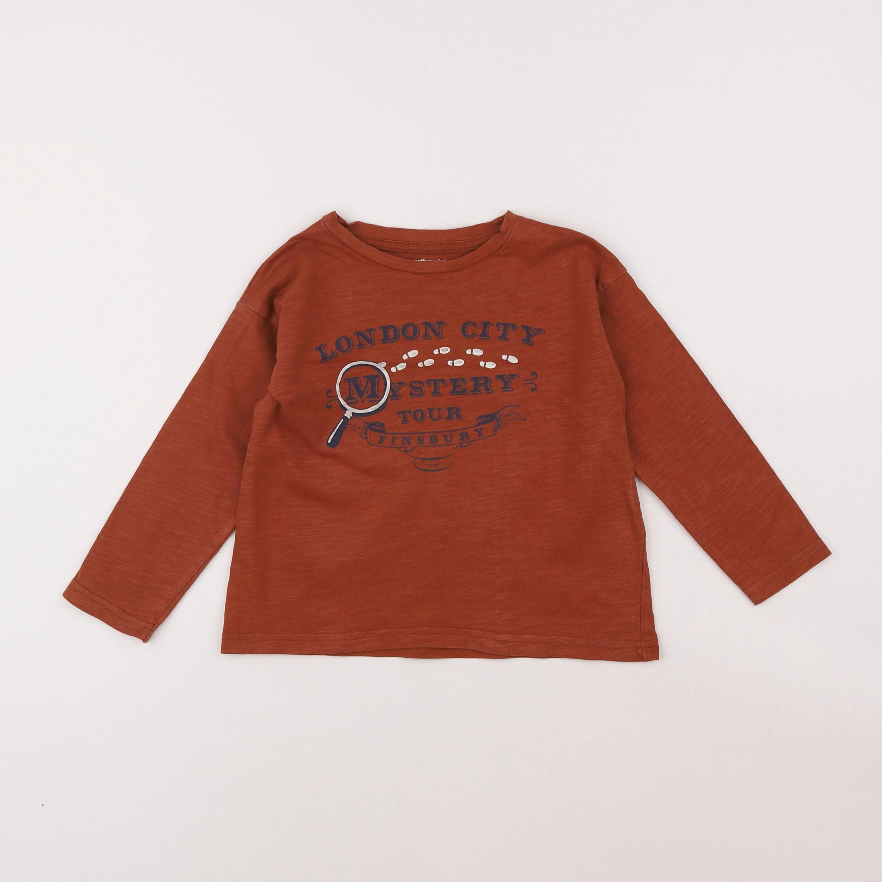 Vertbaudet - tee-shirt marron - 5 ans