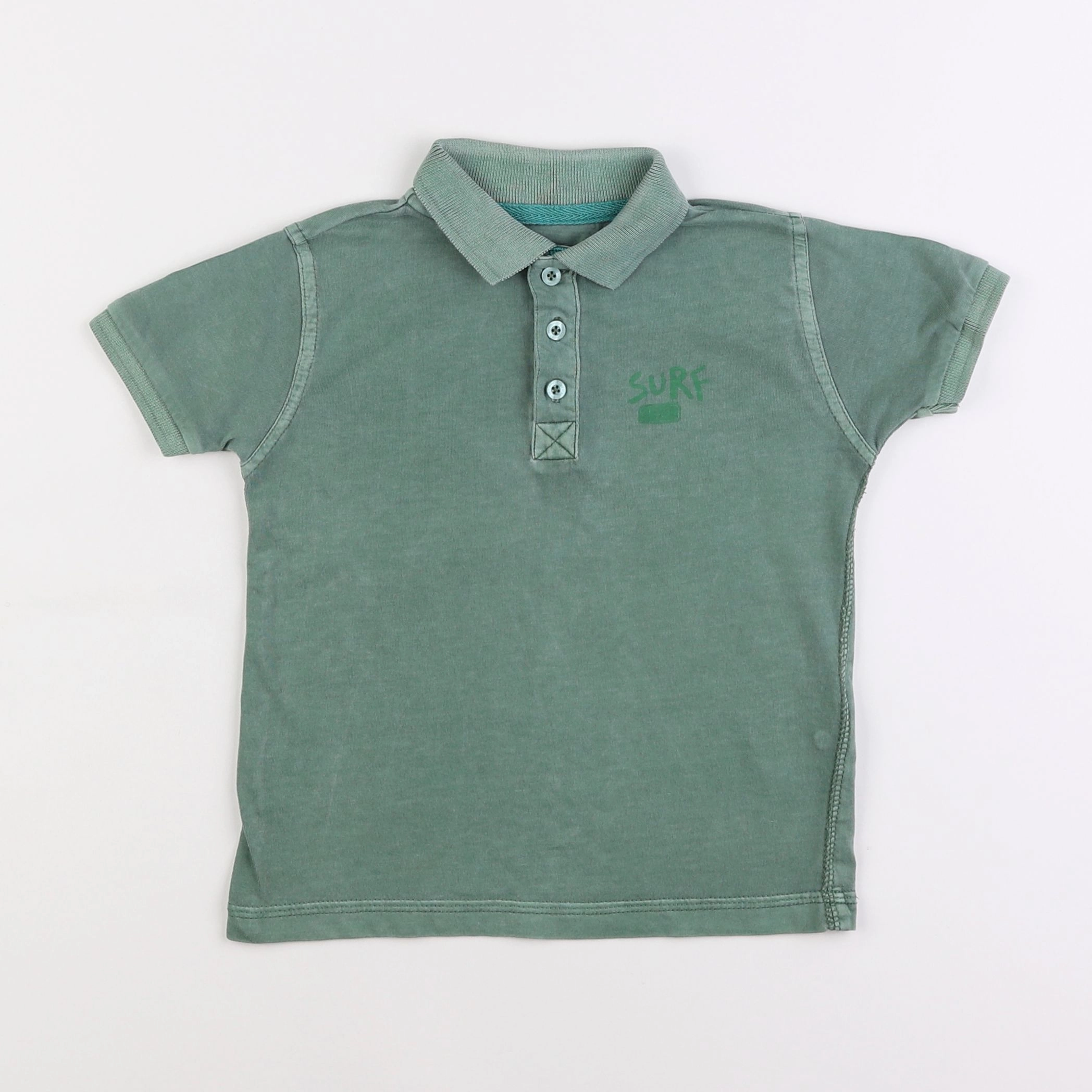 Vertbaudet - polo vert - 3 ans