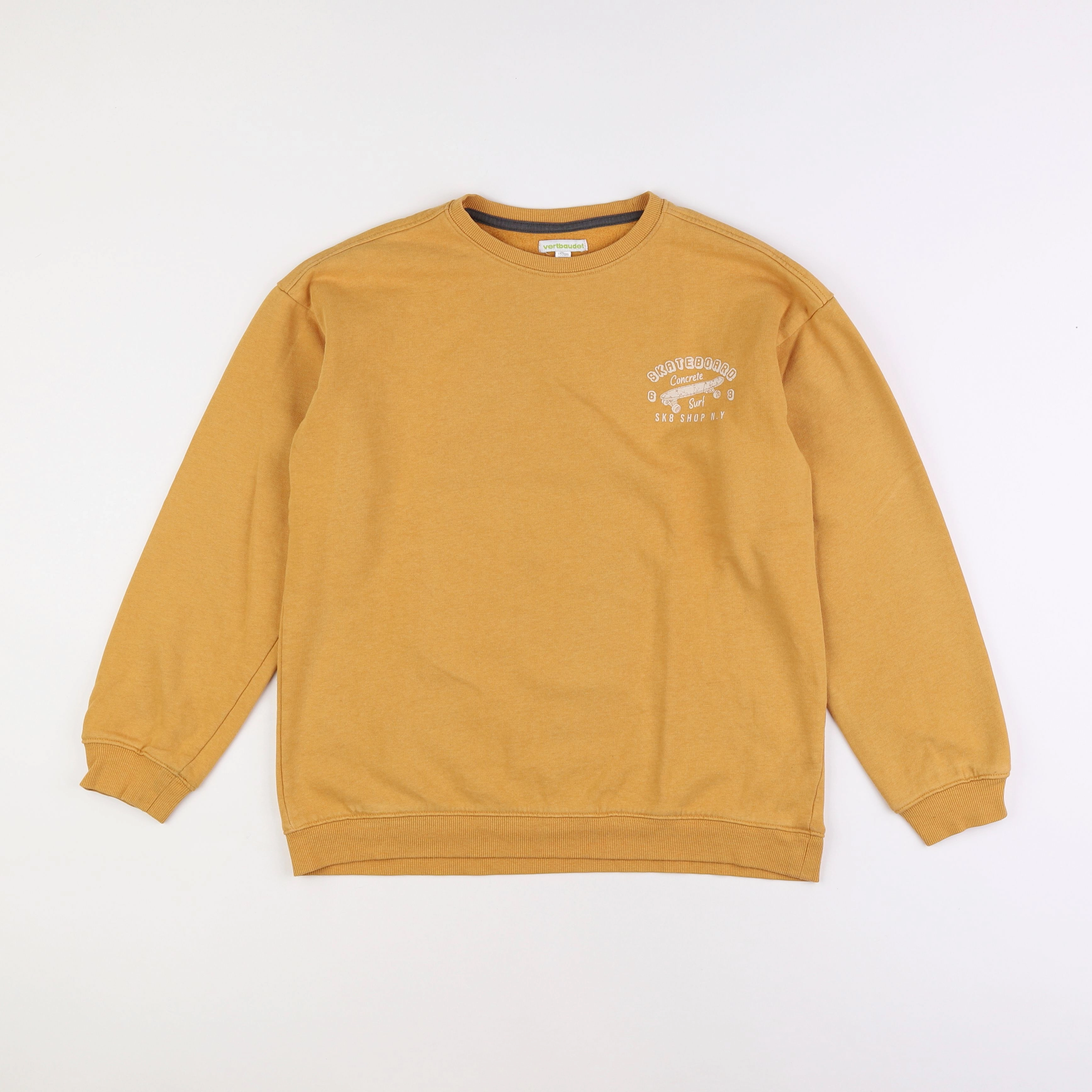 Vertbaudet - sweat jaune - 12 ans