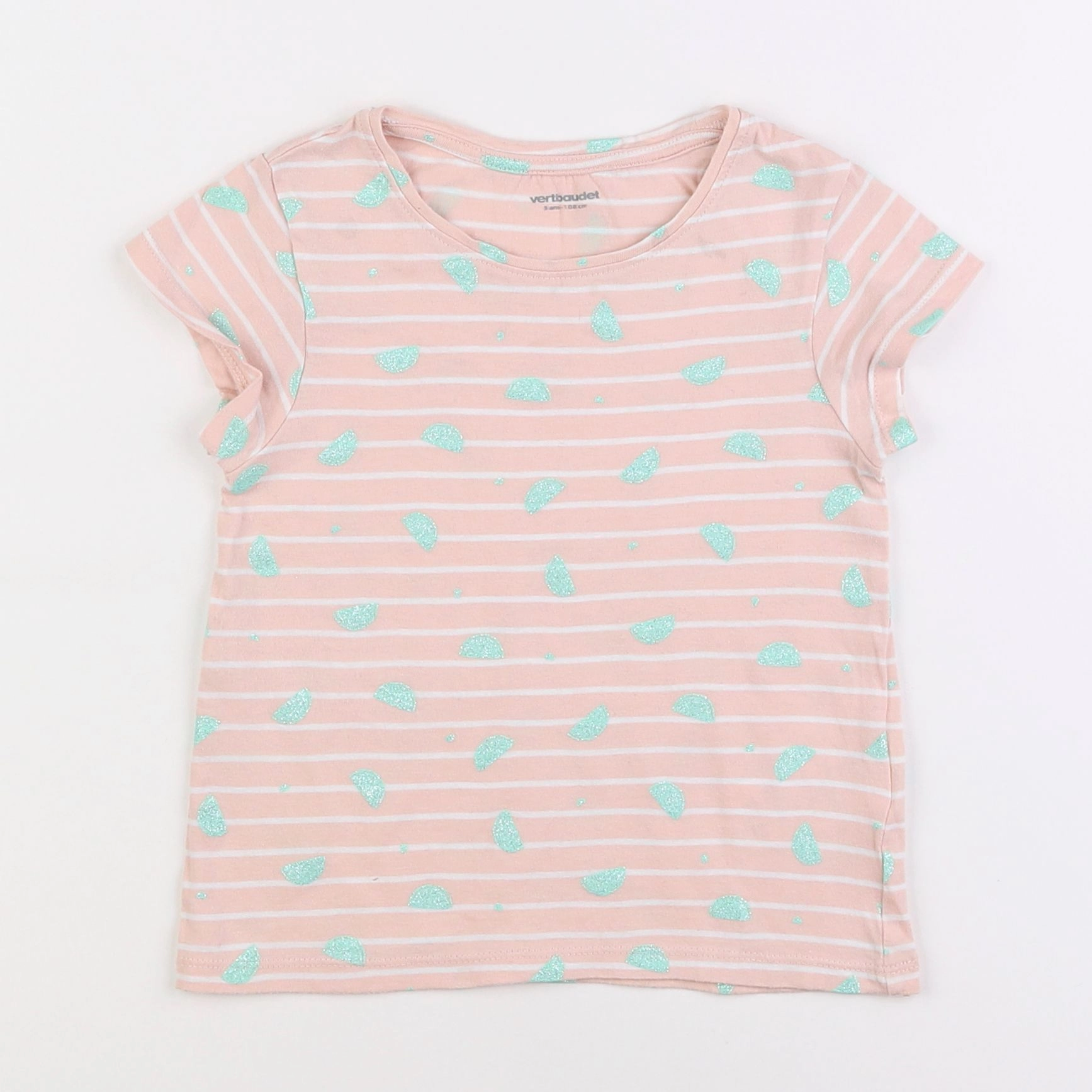 Vertbaudet - tee-shirt rose - 5 ans