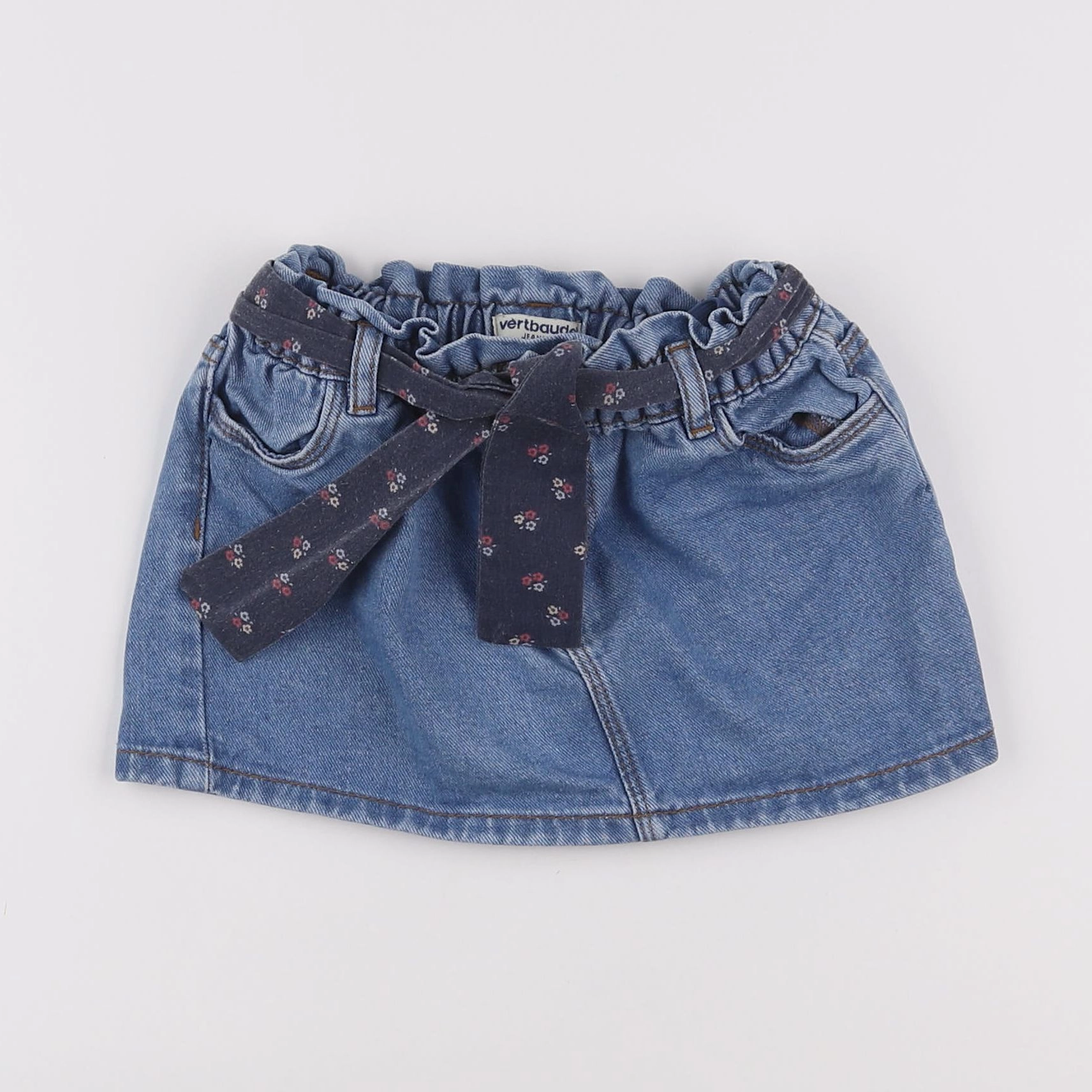 Vertbaudet - jupe bleu - 4 ans