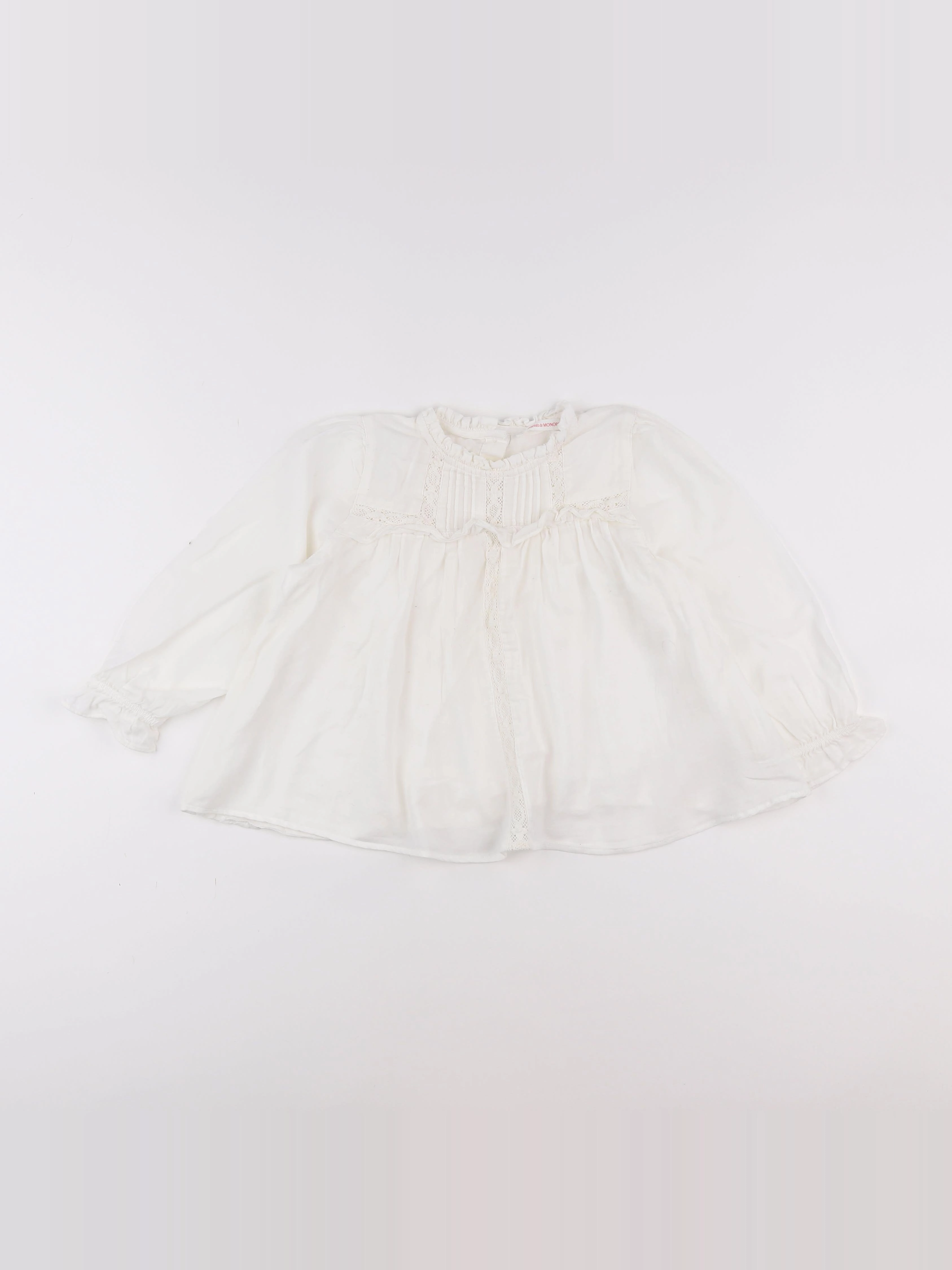 Monoprix - blouse blanc - 5 ans