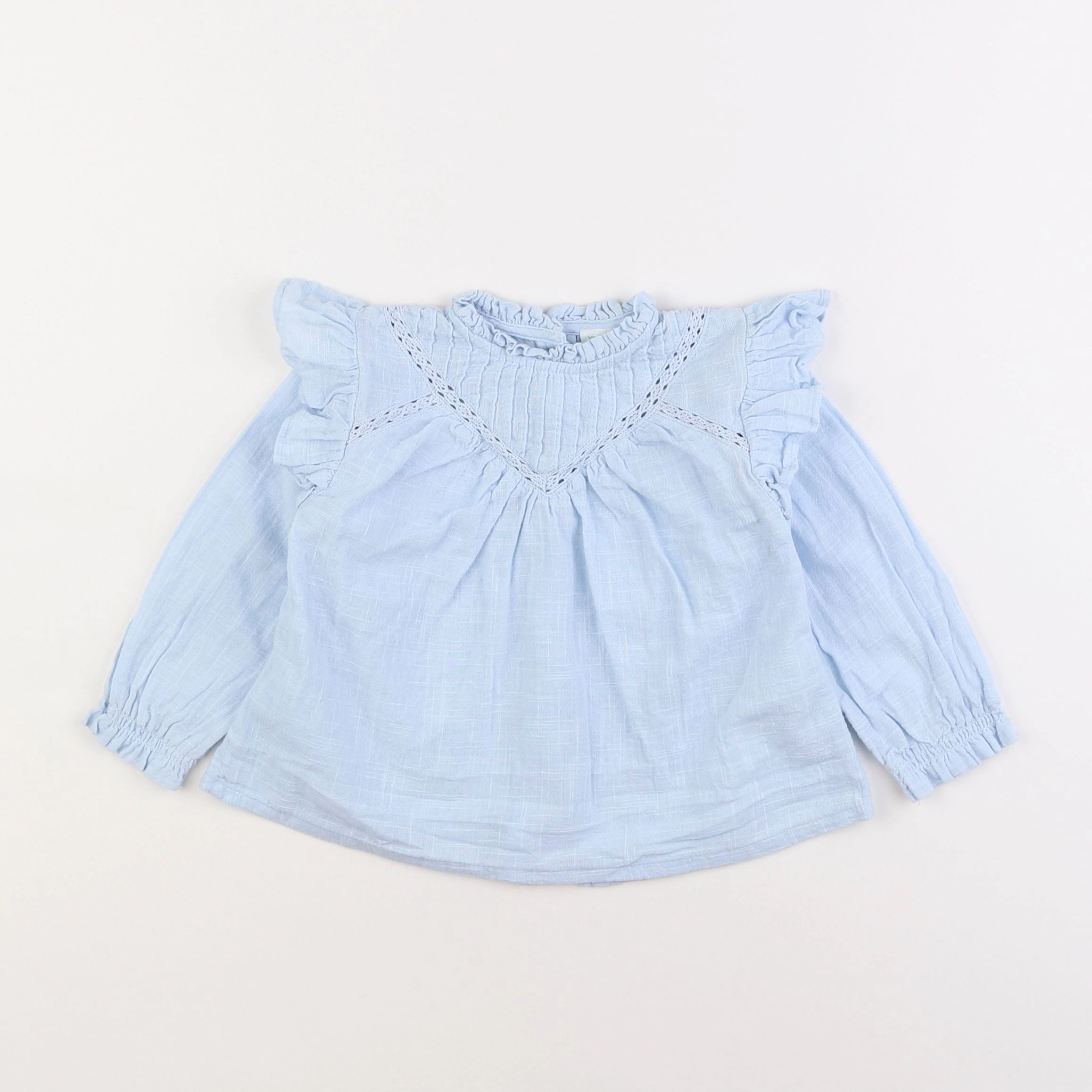 Vertbaudet - blouse bleu - 18 mois