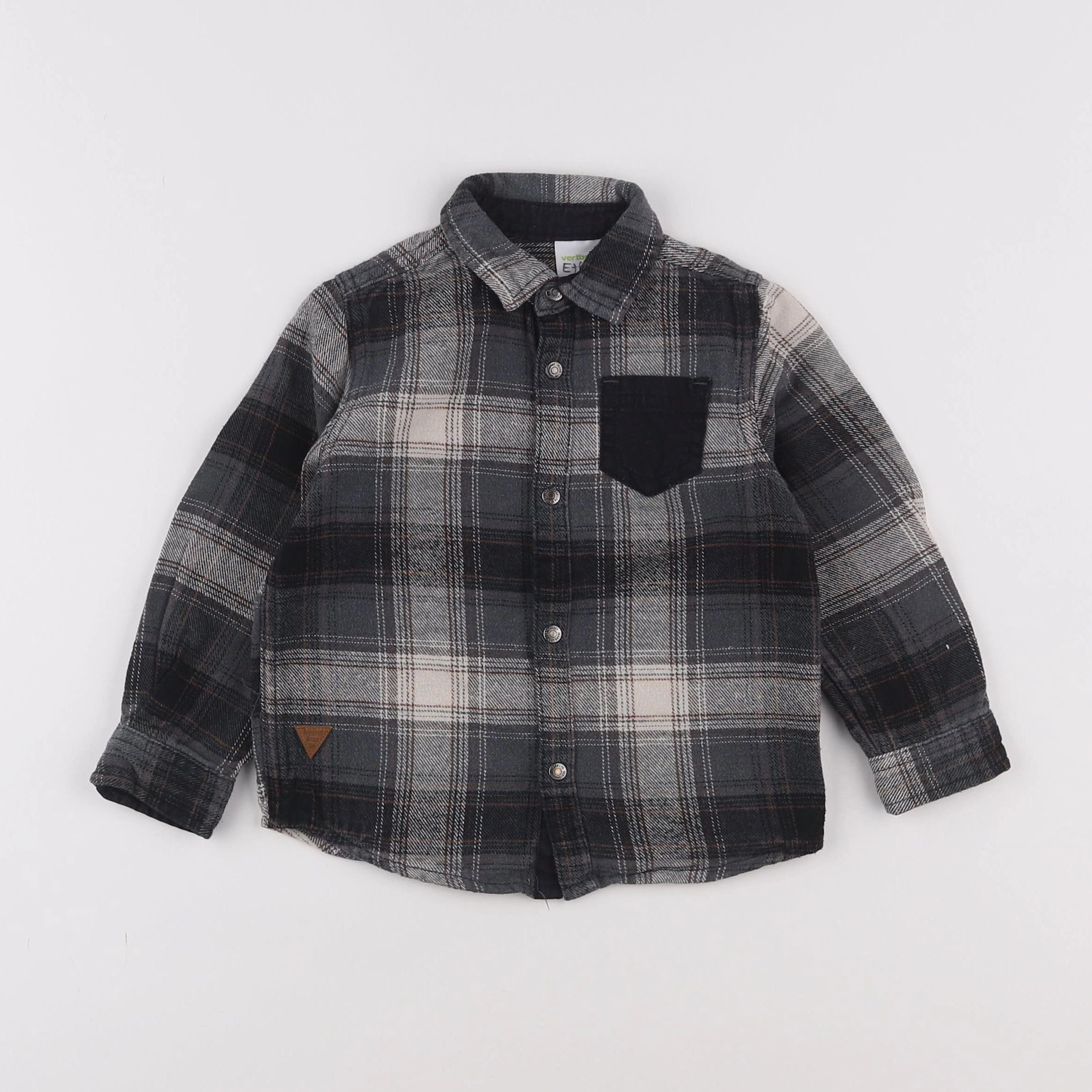 Vertbaudet - chemise gris - 3 ans