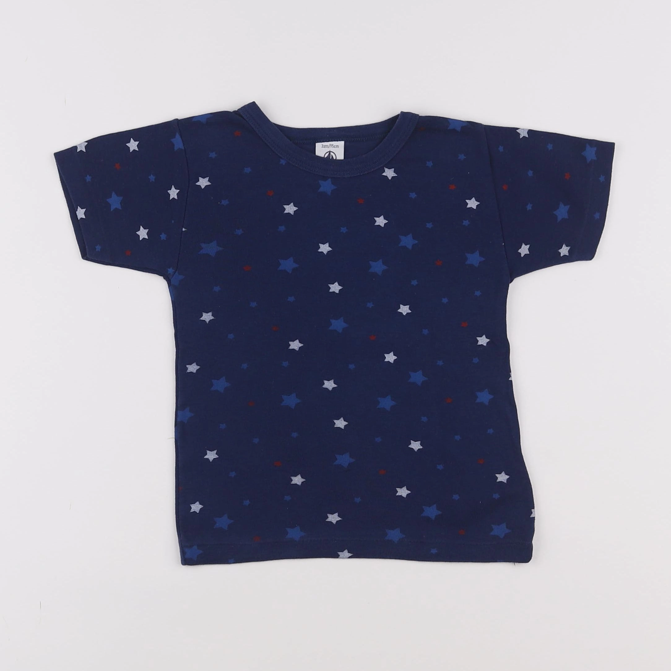 Petit Bateau - maillot de corps bleu - 3 ans