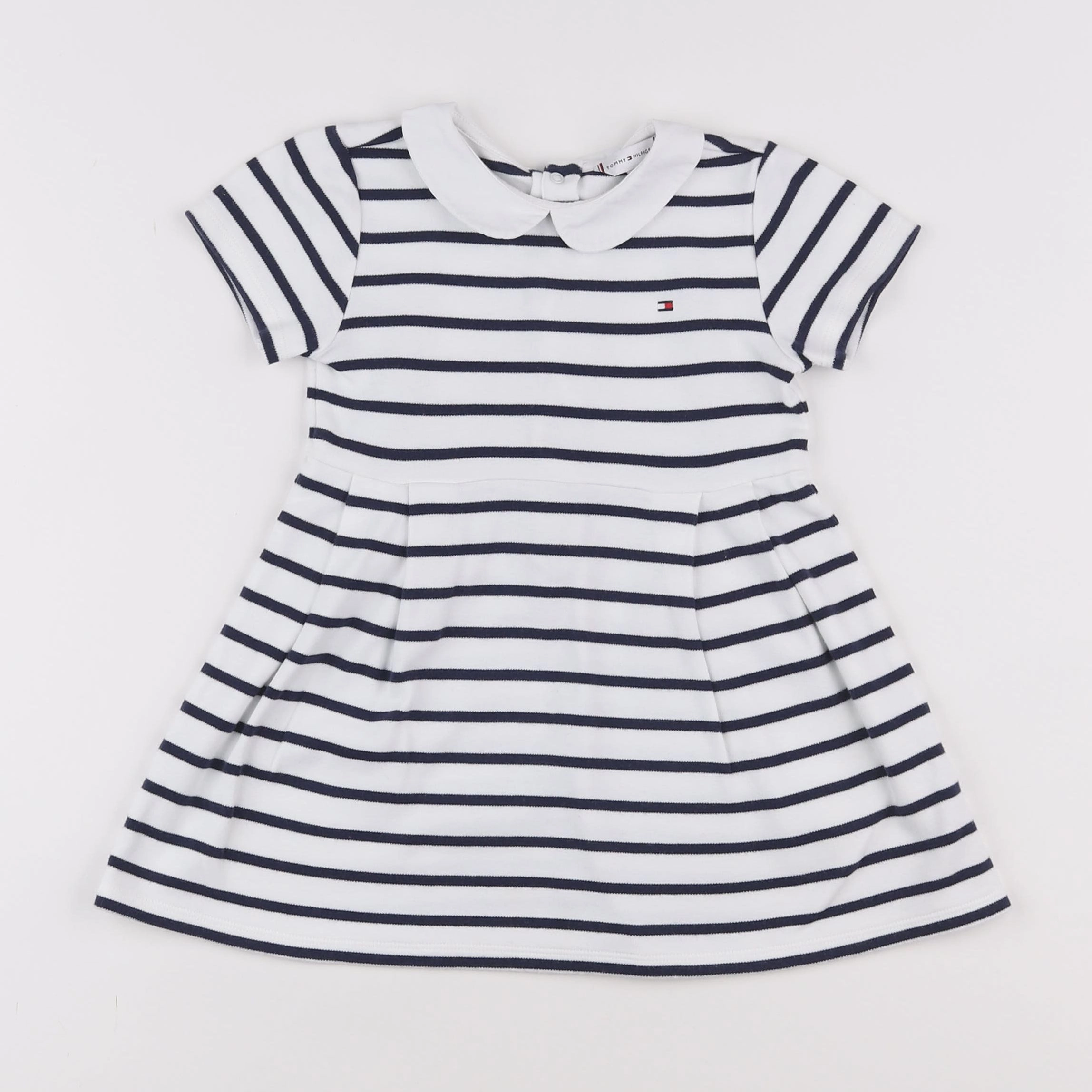 Tommy Hilfiger - robe bleu, blanc - 2 ans