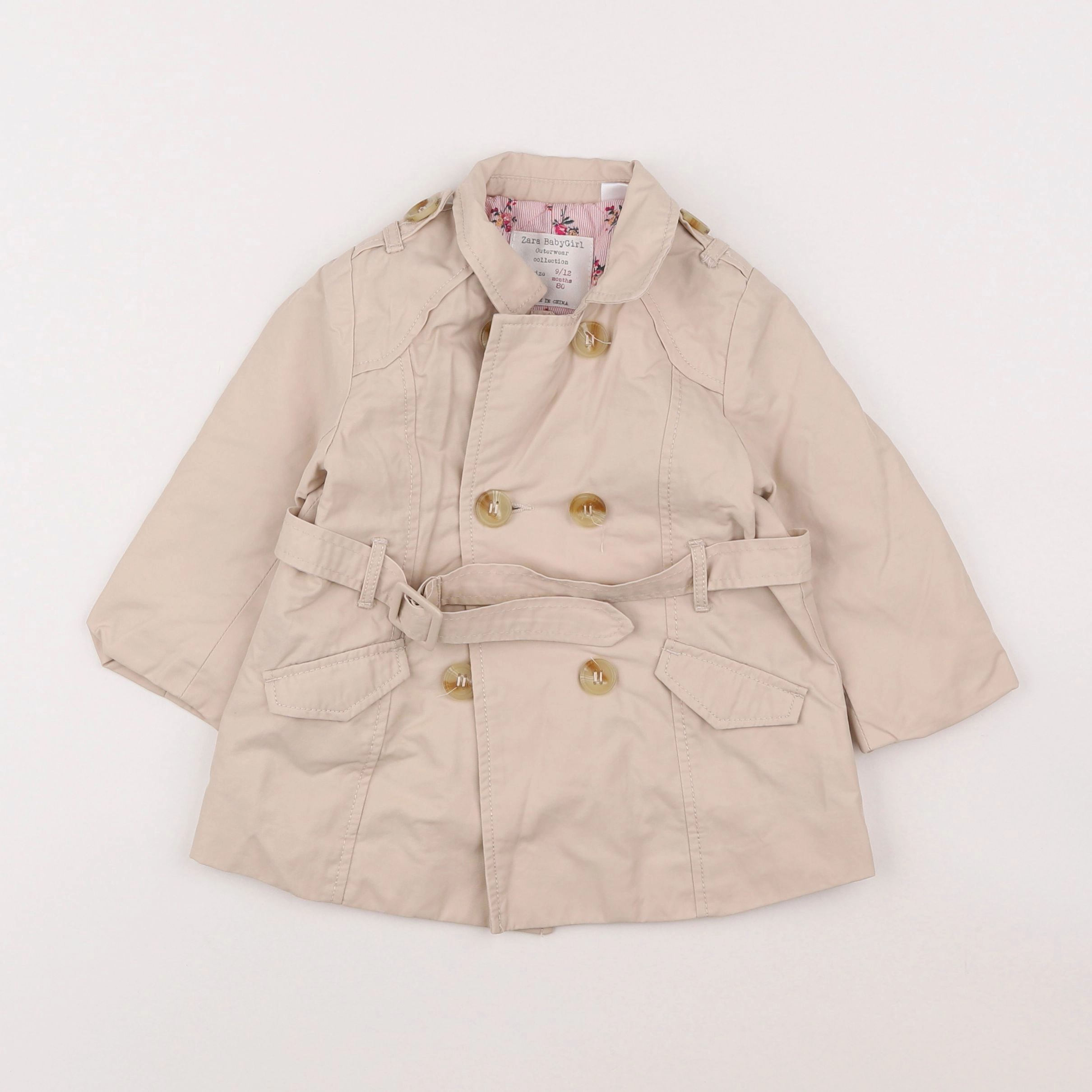 Zara - trench beige - 9/12 mois