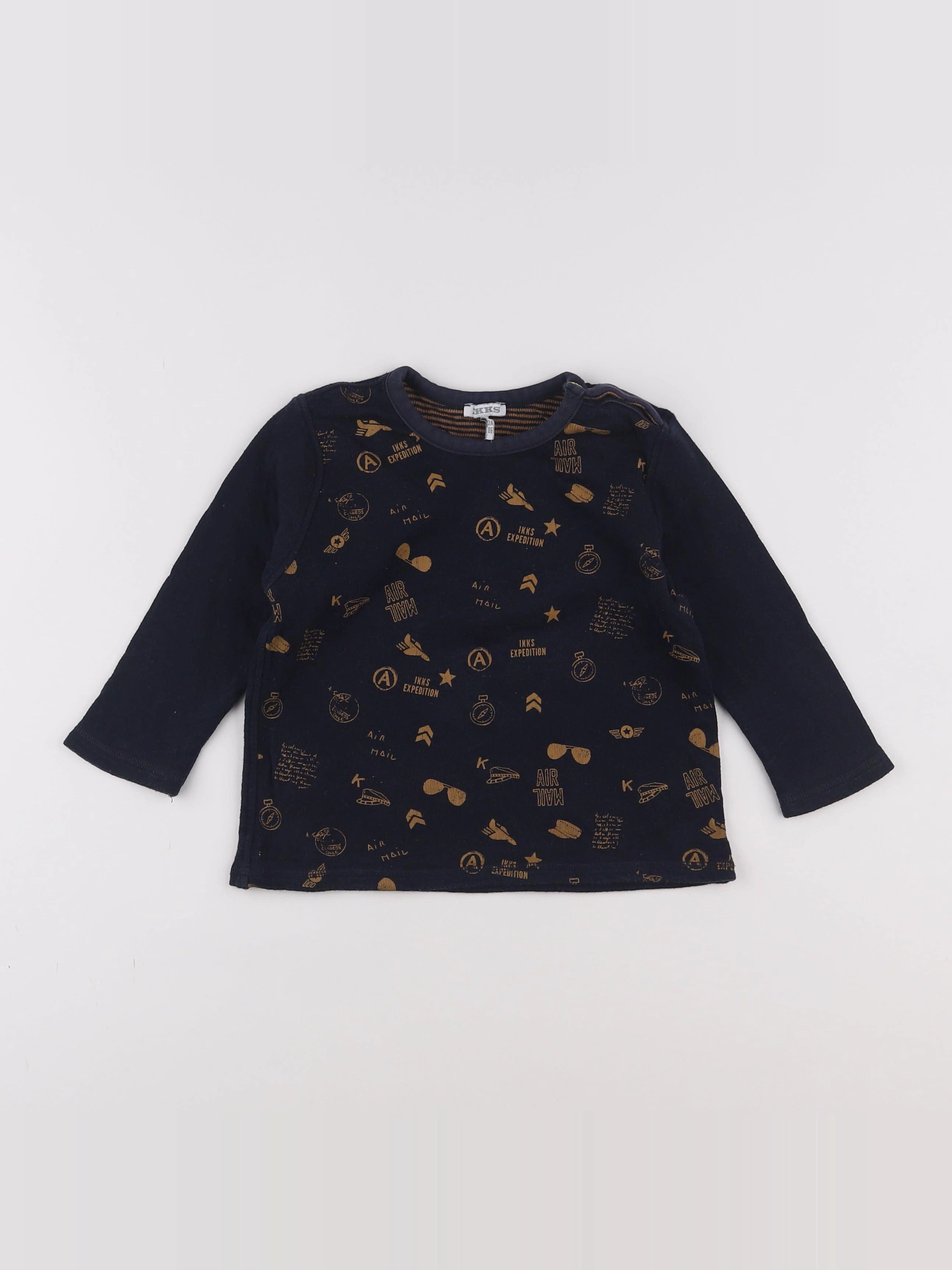 IKKS - tee-shirt bleu - 2 ans
